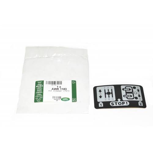 AWR1183 - Genuine Label Warning Manual Transmission