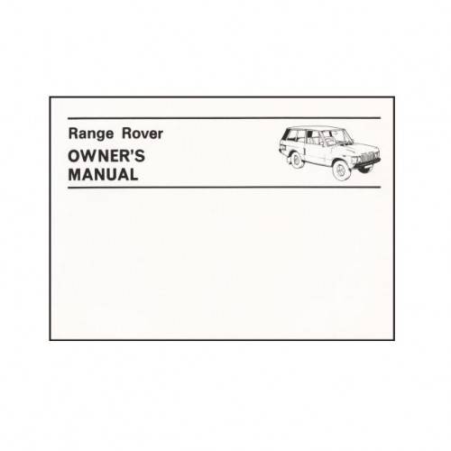606917 Range Rover Classic Owners Manual 1970 81