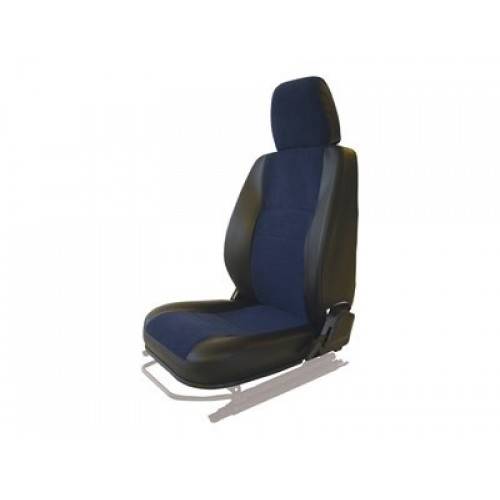 DA5615 - Xs Style High Back Seat Assembley LH Complete with Headrest. Black Leatherette Outer and Charcoal Velour Trim Inner. Runners Not Included