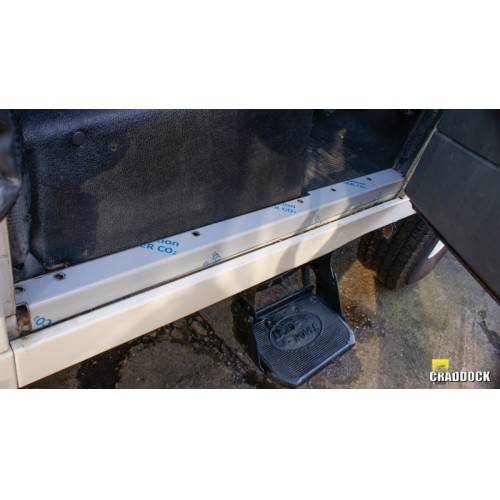 Carpet Retainer Front Row Stainless Steel (Pair) Inc Fittings