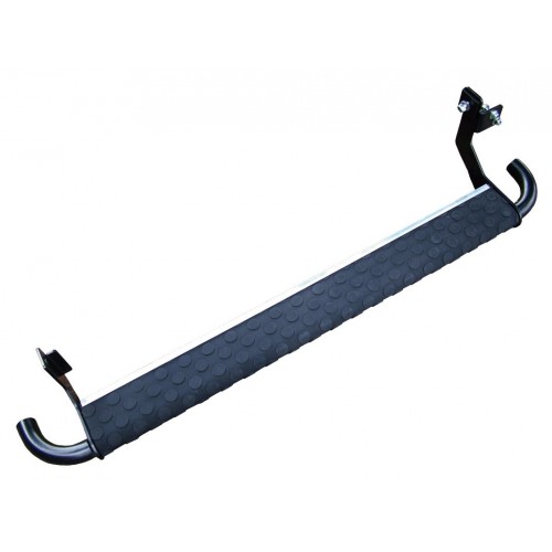 90 Black Side Step with Black Rubber Step Plate for Defender - DA4101