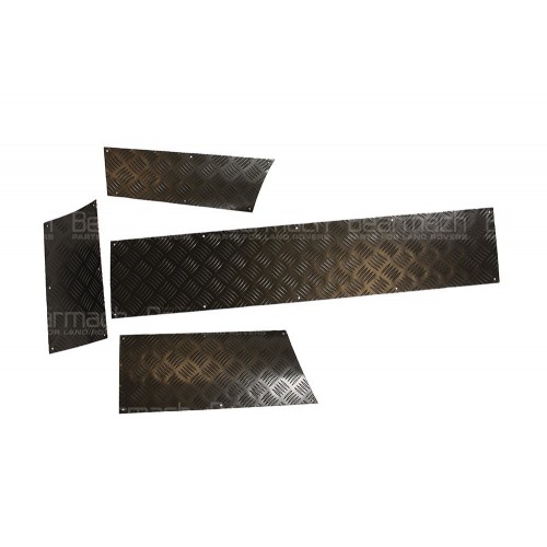 BA4038 - Chequer Plate Lower Panel Protection Kit 3 Door Silver