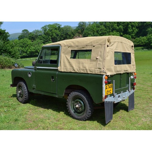 88 Inch Full Hood with Windows Sand Colour 1958-84 Double Weave Canvas (Not Polycotton)