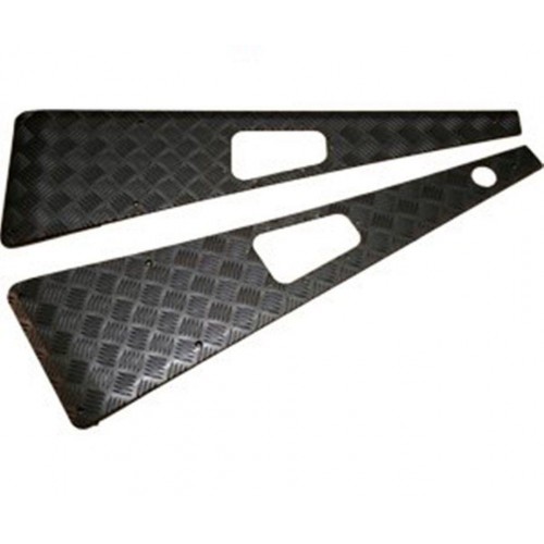 WTKIT01-LAH/B - Defender Black Powder Coated Wing Tops Pair with Left-handed Aerial Hole