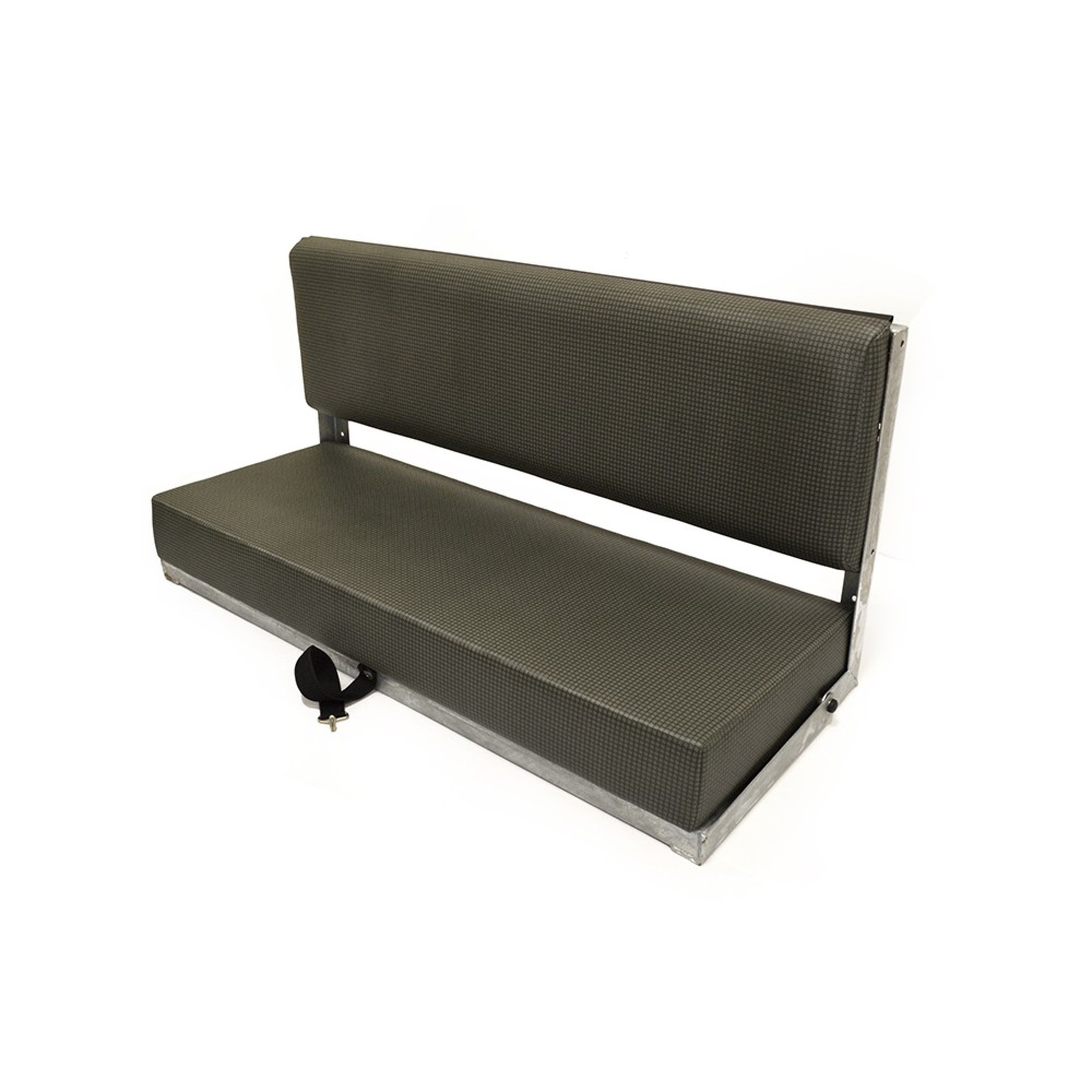 2 Man Bench Complete Galvanised - Check Vinyl 2 Man Bench Complete Galvanised - Check Vinyl