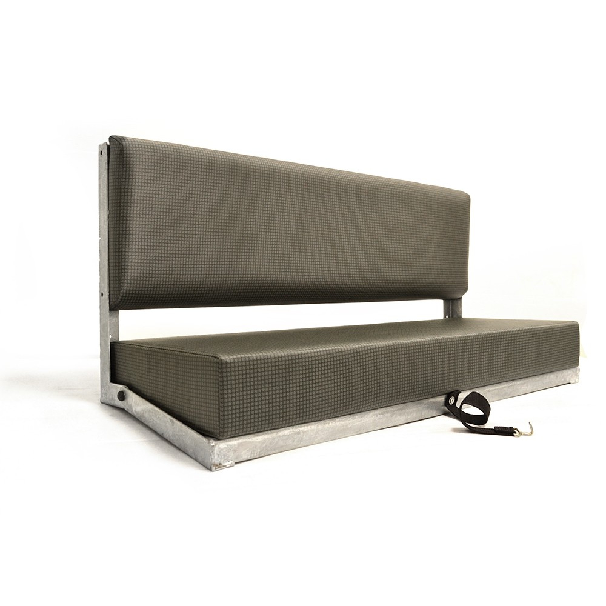 2 Man Bench Complete Galvanised - Check Vinyl 2 Man Bench Complete Galvanised - Check Vinyl