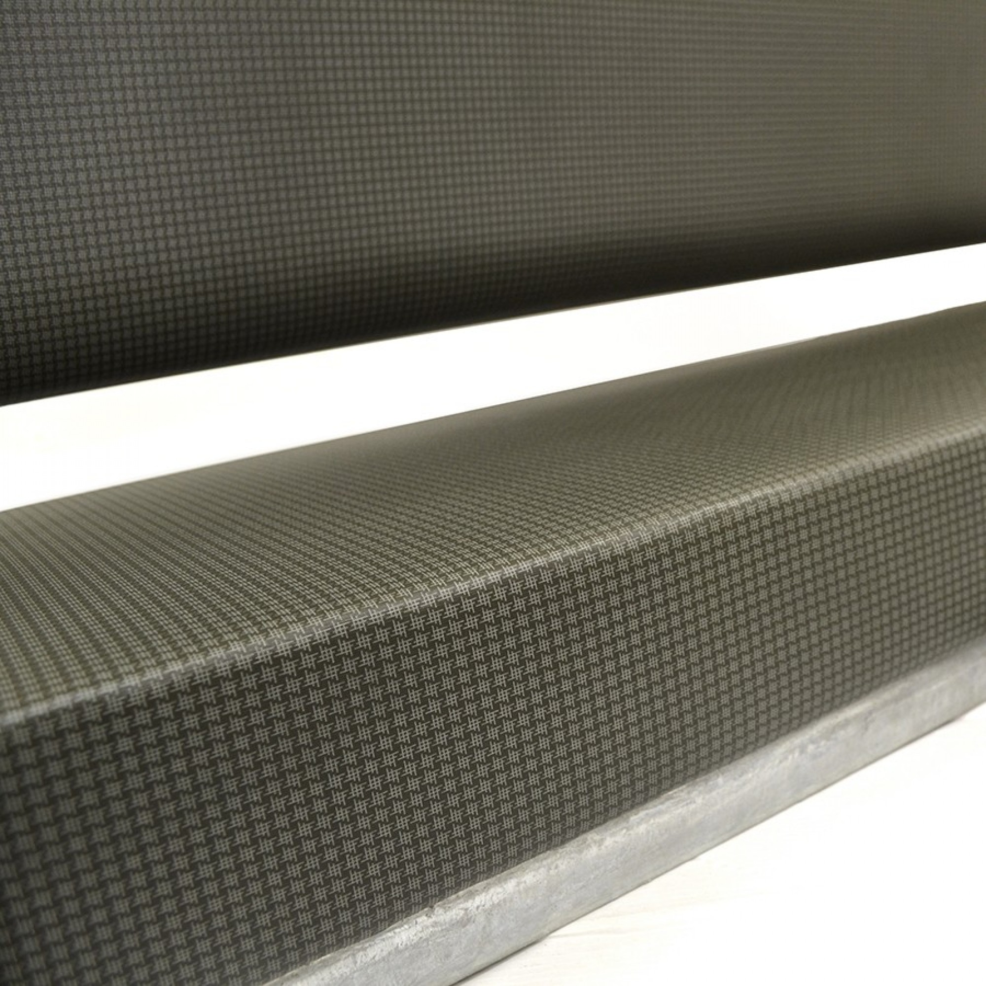2 Man Bench Complete Galvanised - Check Vinyl 2 Man Bench Complete Galvanised - Check Vinyl