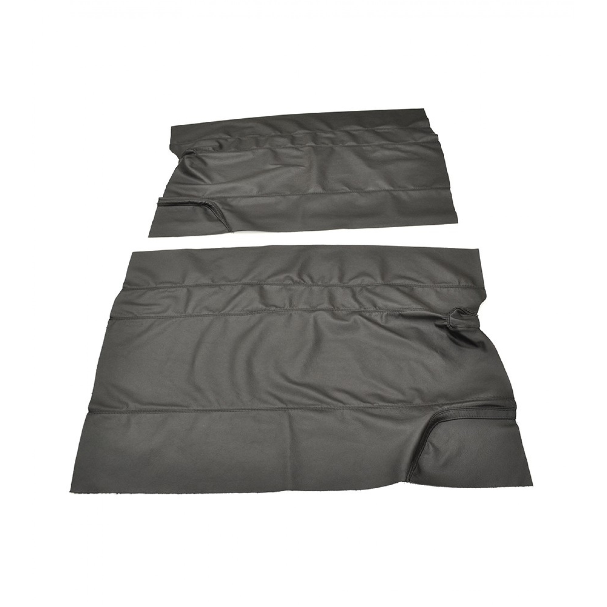 Door Trim Cover Kit Front Pair Defender - Black Leather - Bl