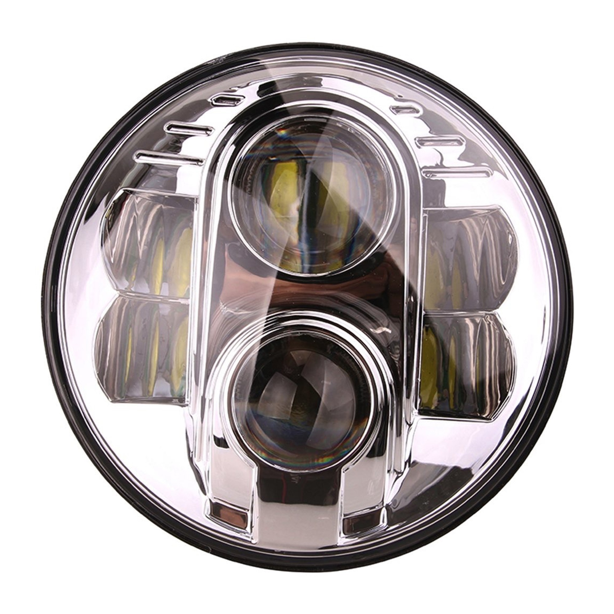 Lynx Eye Led Headlamp Pair RHD 7 Inch Round Dot & E Marked