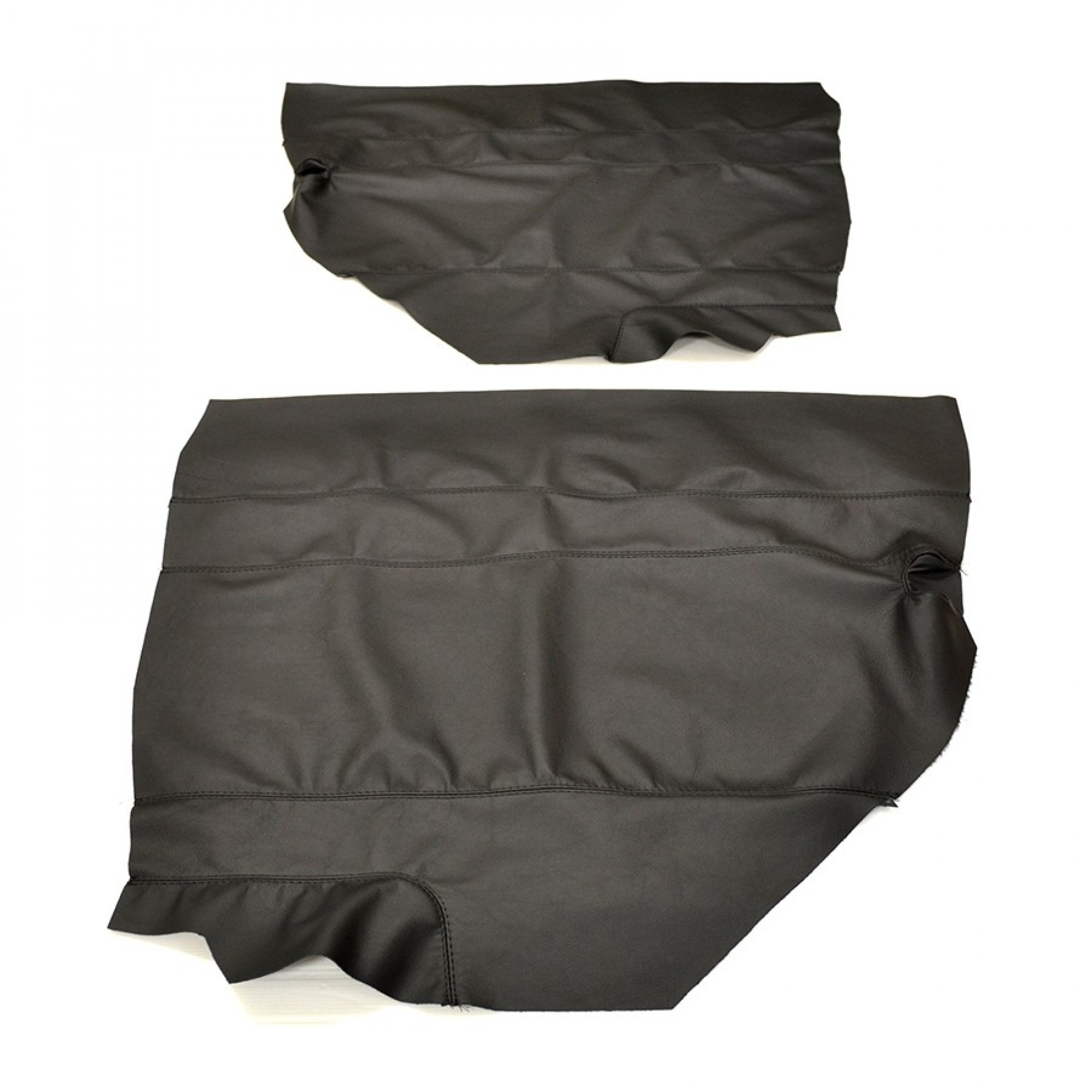 Door Trim Cover Kit 2ND Row Pair Defender - Black Leather -