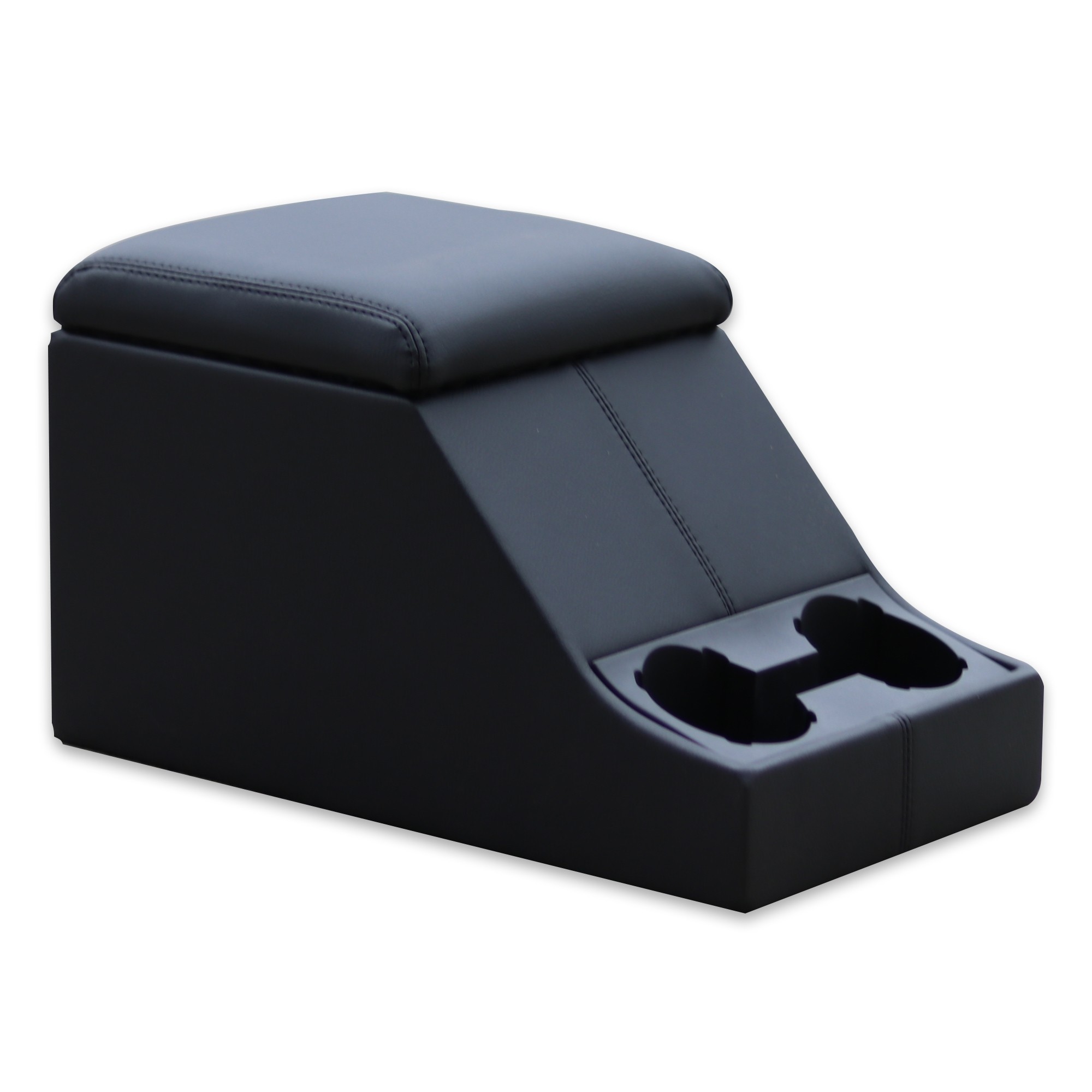 Premium Cubby Box - Half Leather Lid - White Stitching