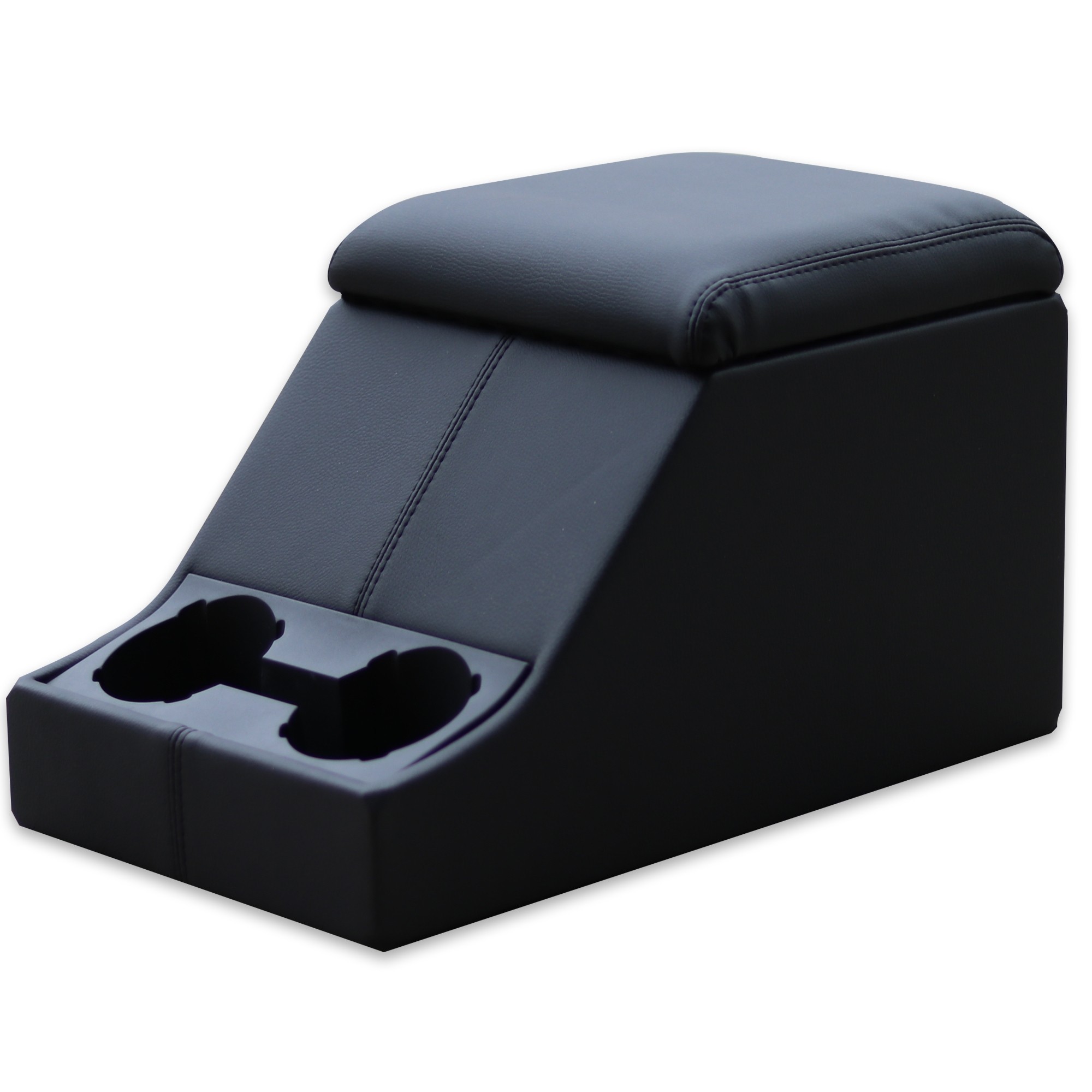 Premium Cubby Box - Half Leather Lid - White Stitching