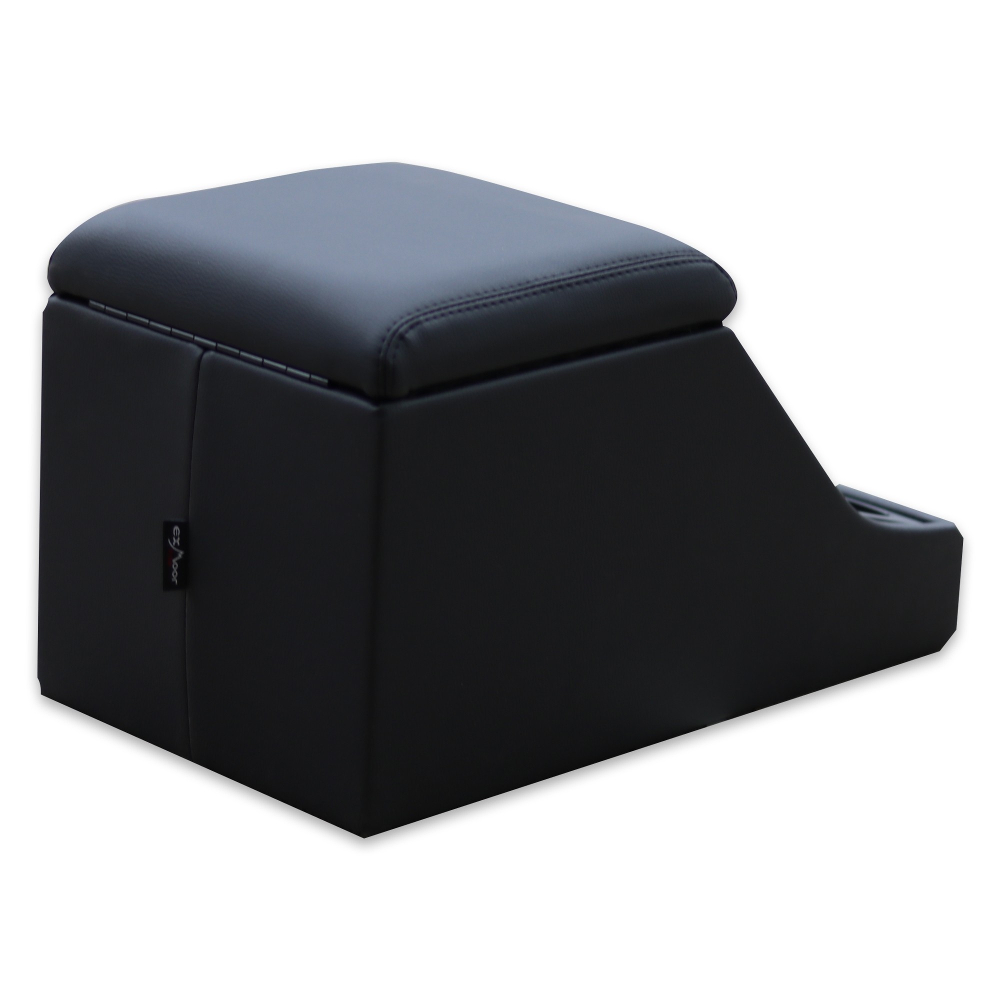 Premium Cubby Box - Half Leather Lid - White Stitching