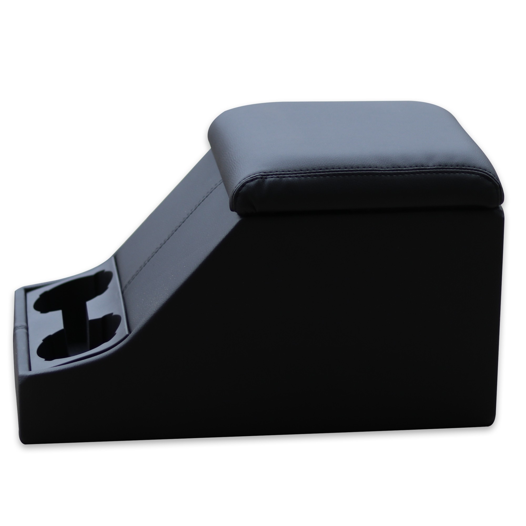 Premium Cubby Box - Half Leather Lid - White Stitching