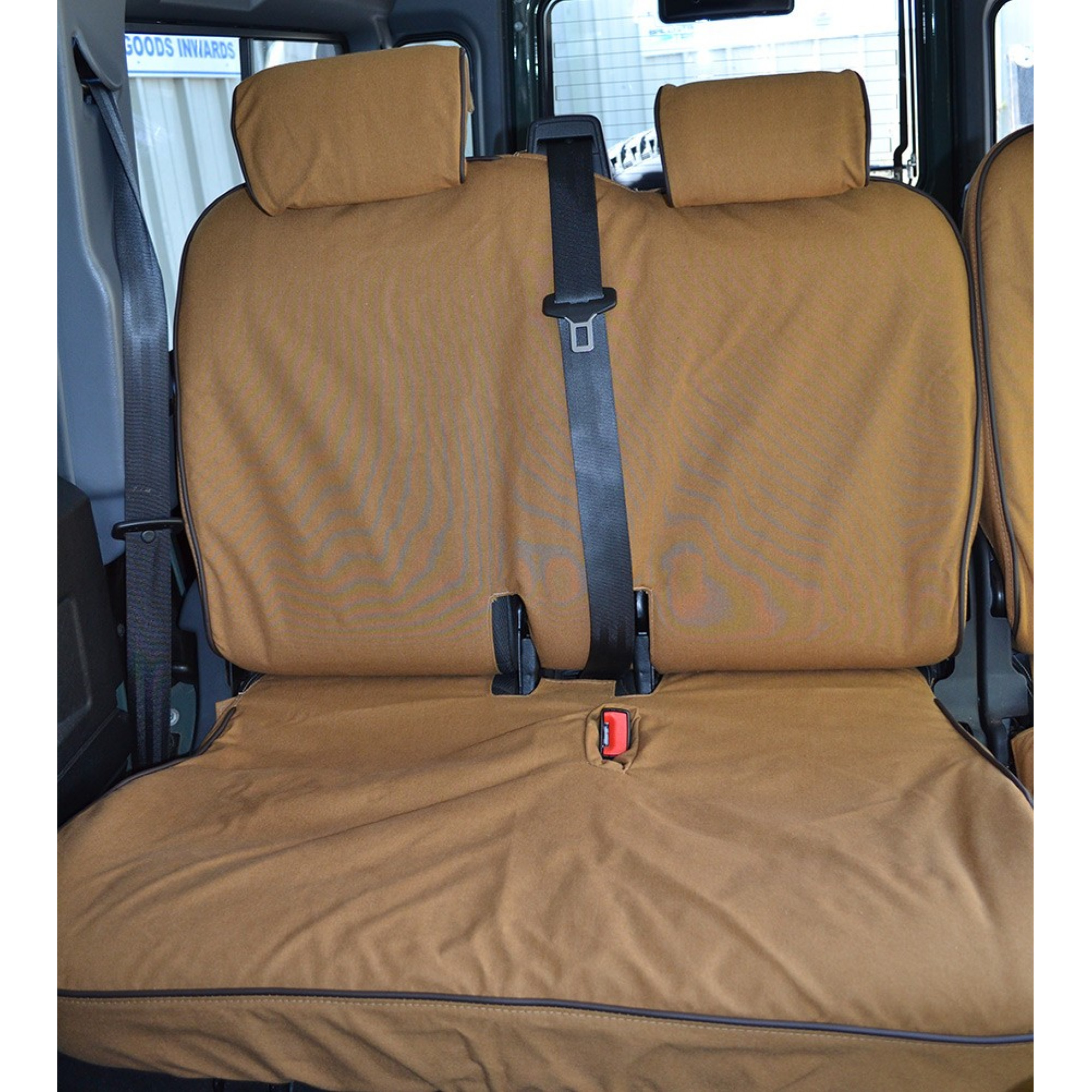 60/40 Split Seat Cover Sand Canvas
