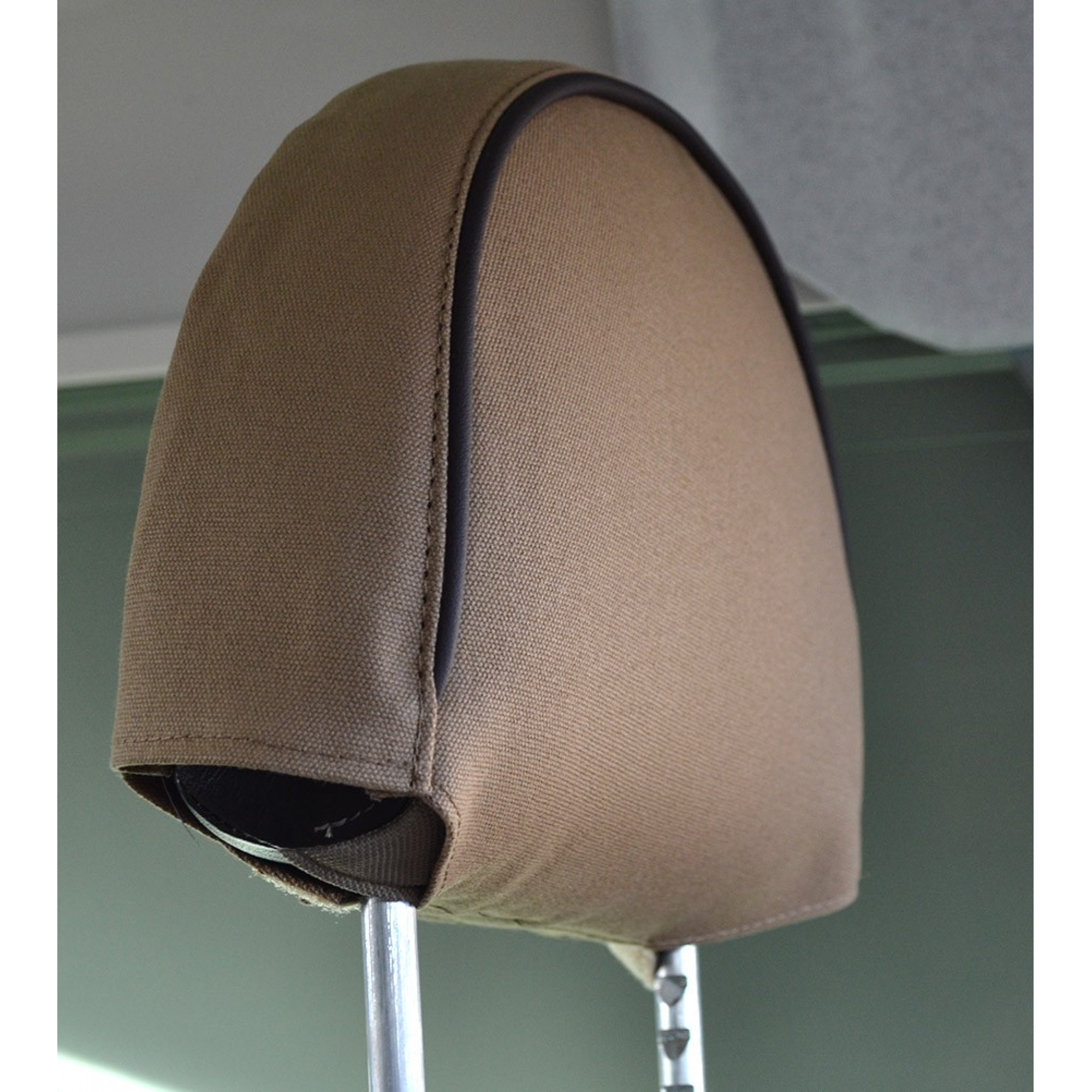 Canvas Seat Covers Front Outer Seats in Sand 90/110 2007 on
