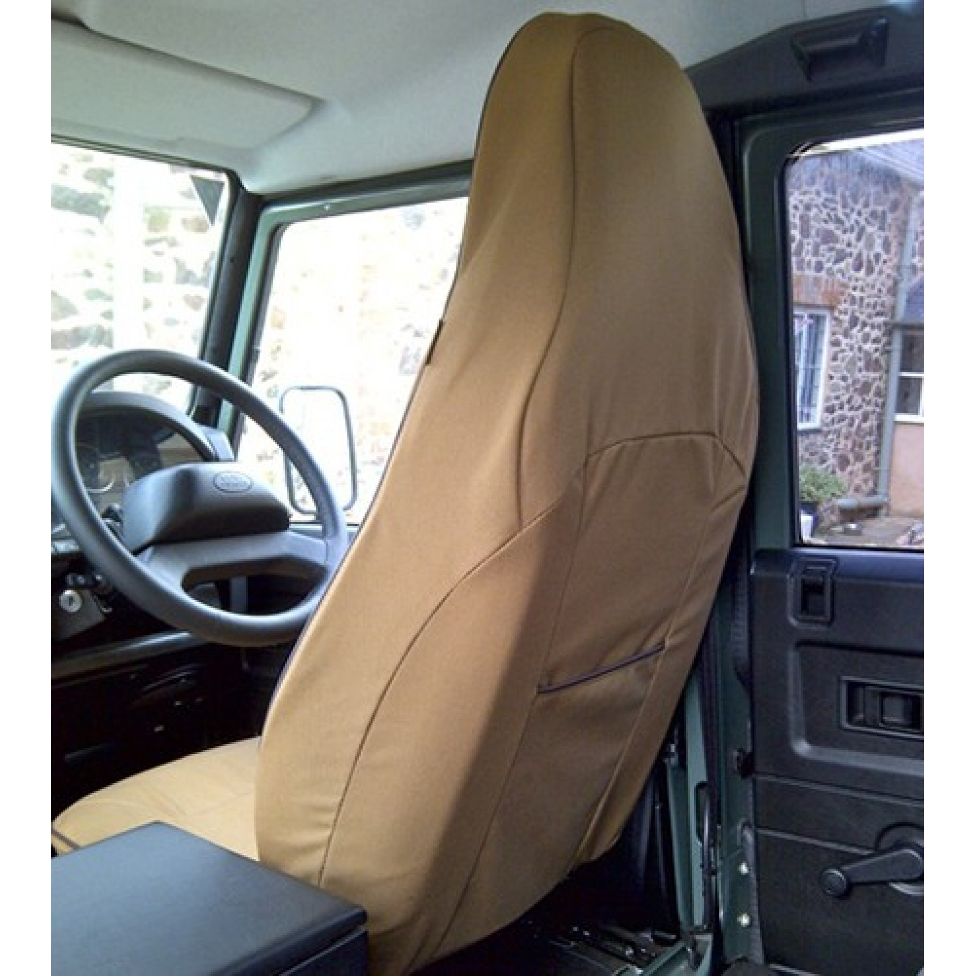 90 110 Front Pair Puma Premium Seat Covers Sand Canvas