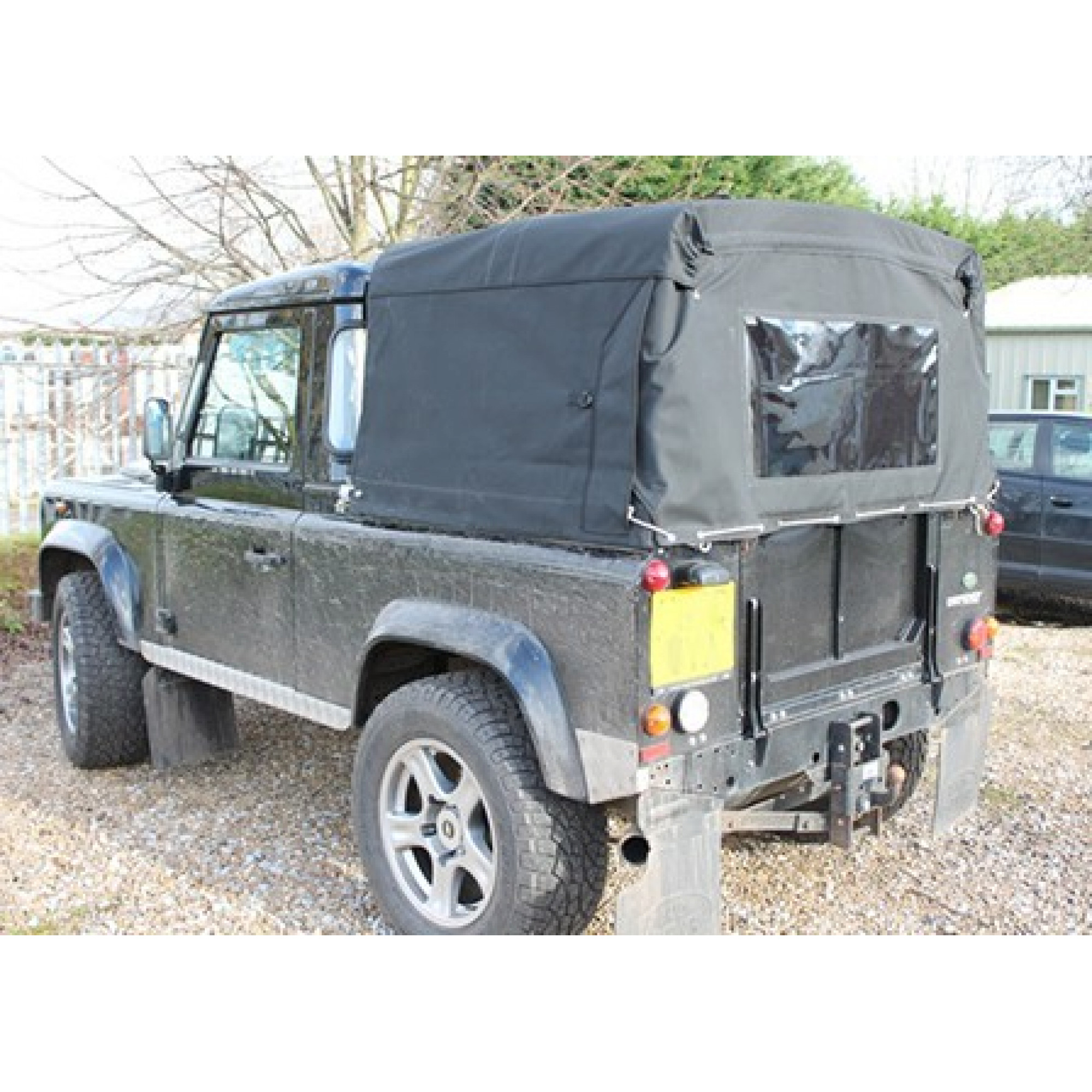 90 in 3/4 Hood - Body Fit Black Canvas