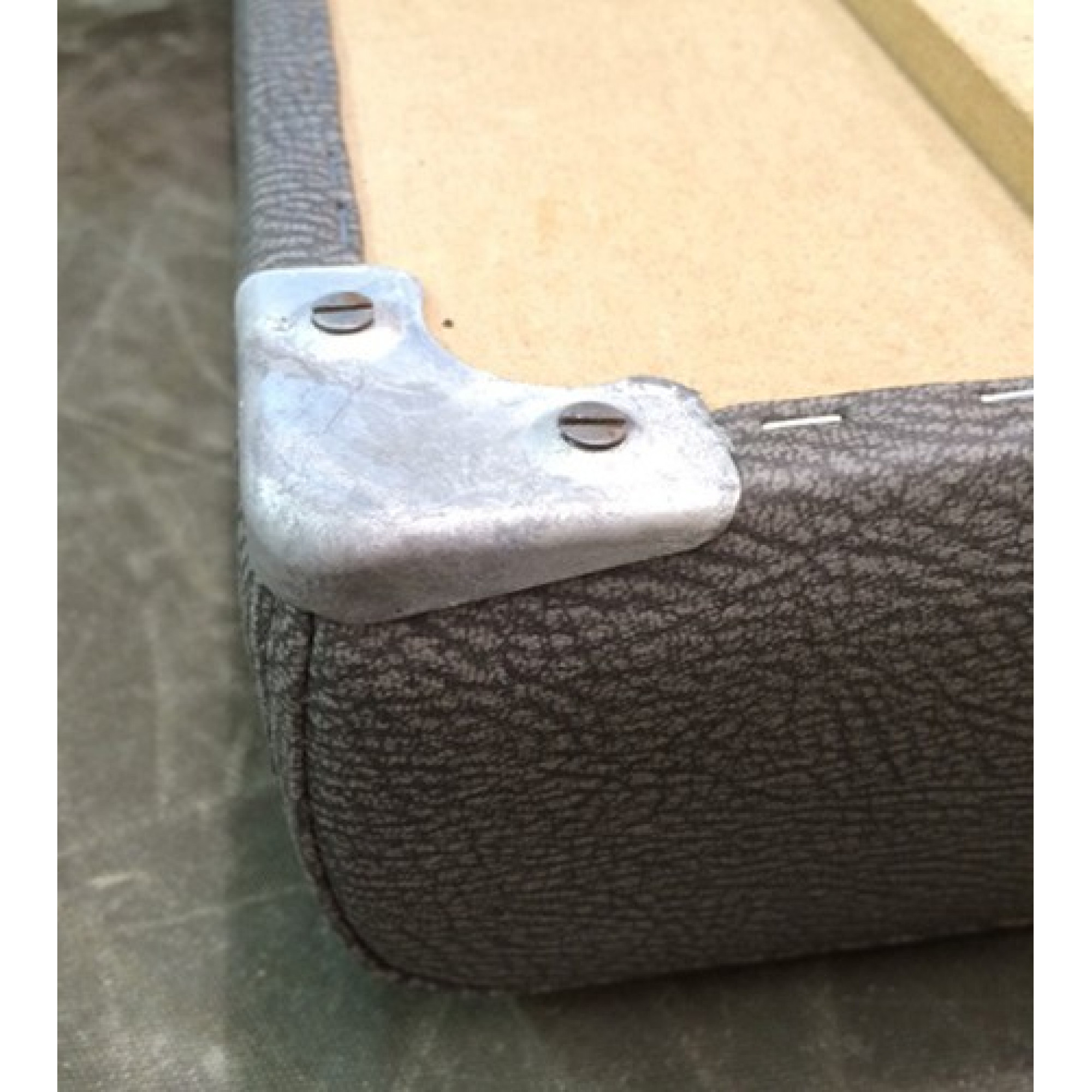 Galvanised Corner Seatbase Cap for Series 2 Elephant Hide Sold Individualy