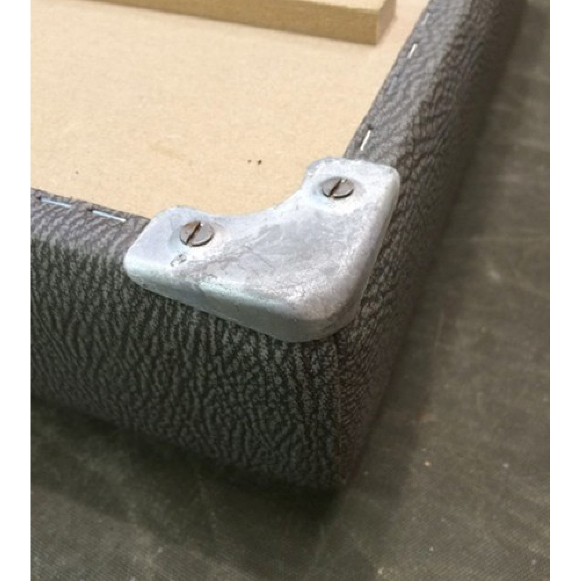 Galvanised Corner Seatbase Cap for Series 2 Elephant Hide Sold Individualy