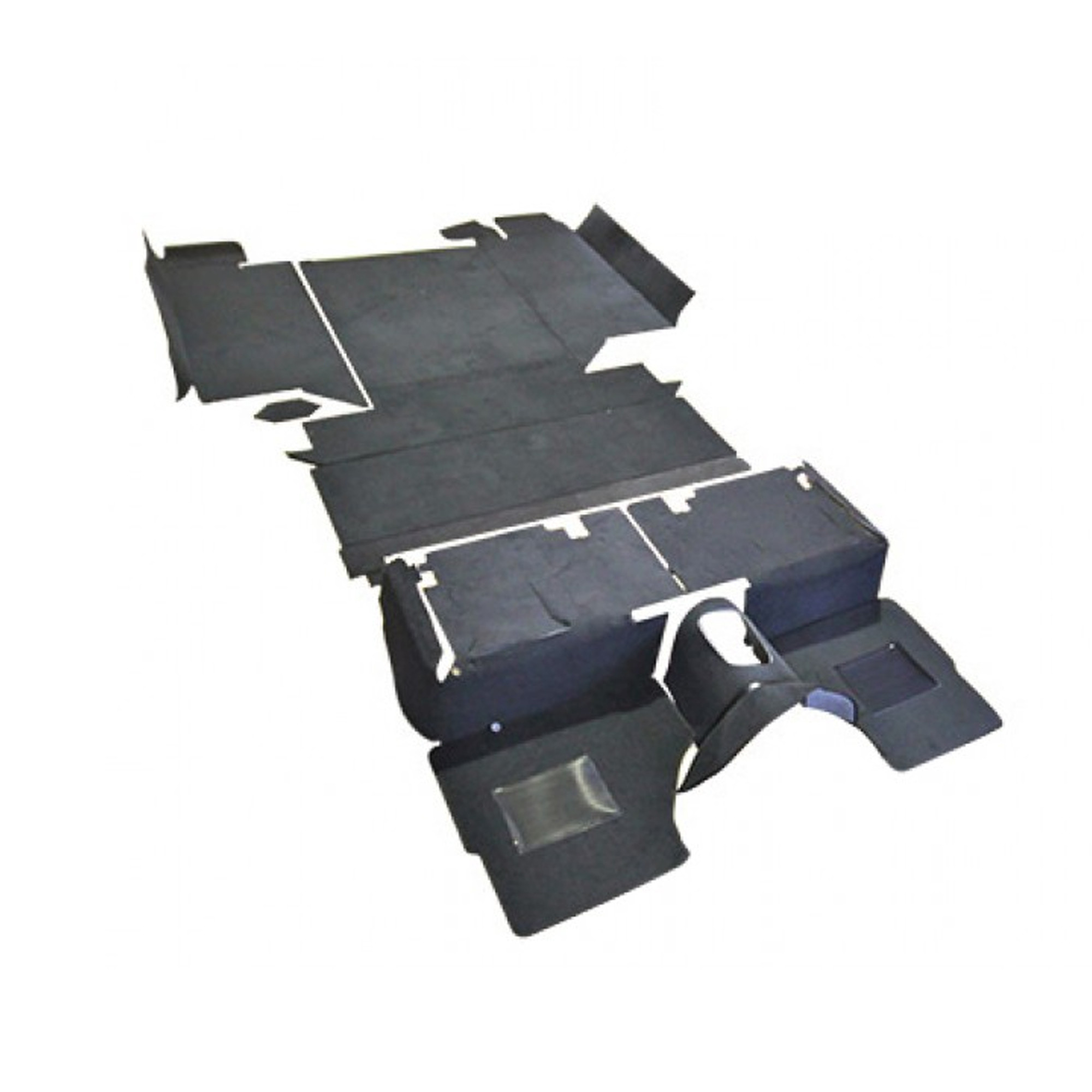 EXT021-10 - 110 County Premium Carpet Full Vehicle Set Puma Tdci Black 110" County Premium Carpet Full Vehicle Set Puma Tdci in Ebony (Cut Away Rear Wheel Arches)