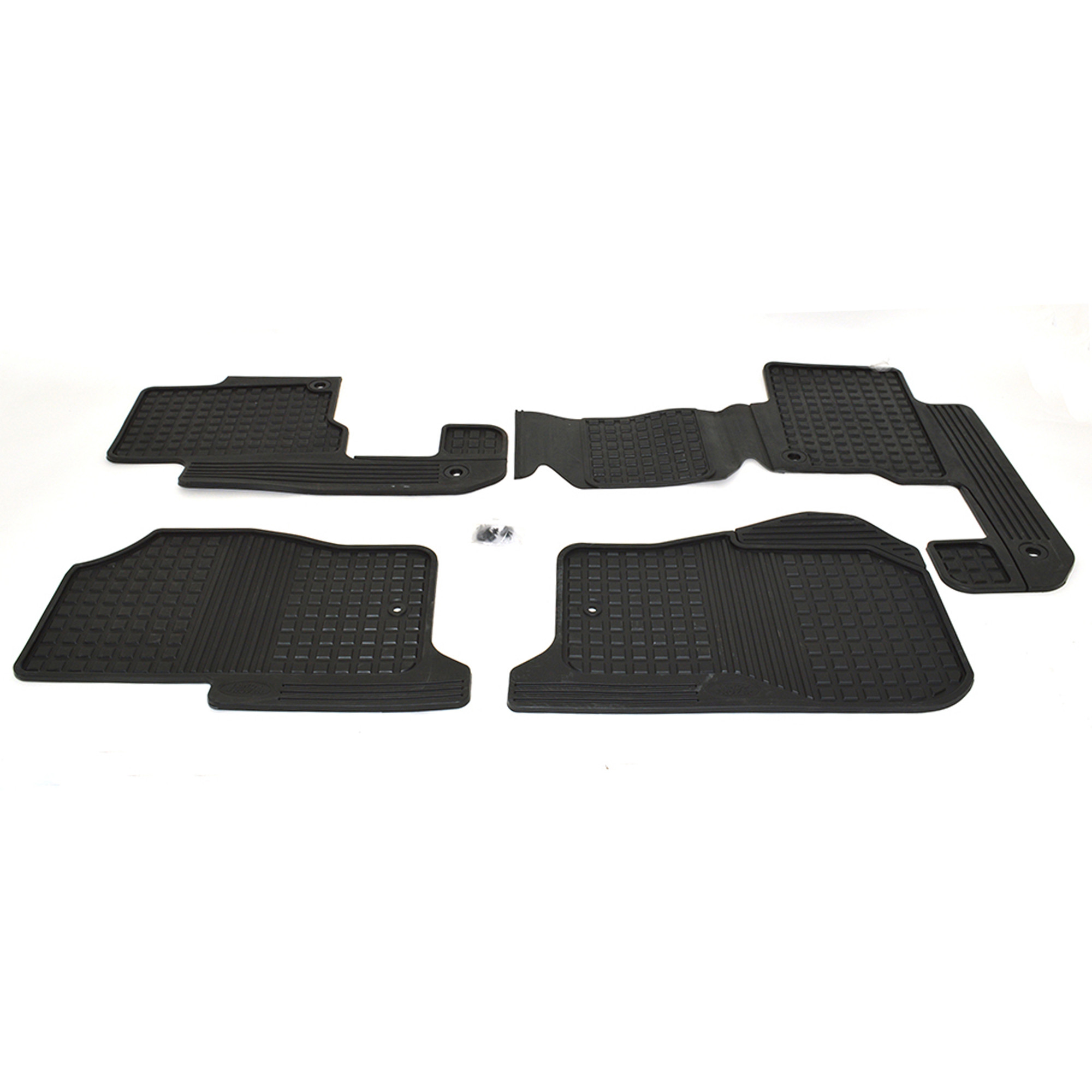 Connected Essentials Tailored Heavy Duty 5mm Rubber Mats for Discovery 3 Black with Black Trim 2004-2008