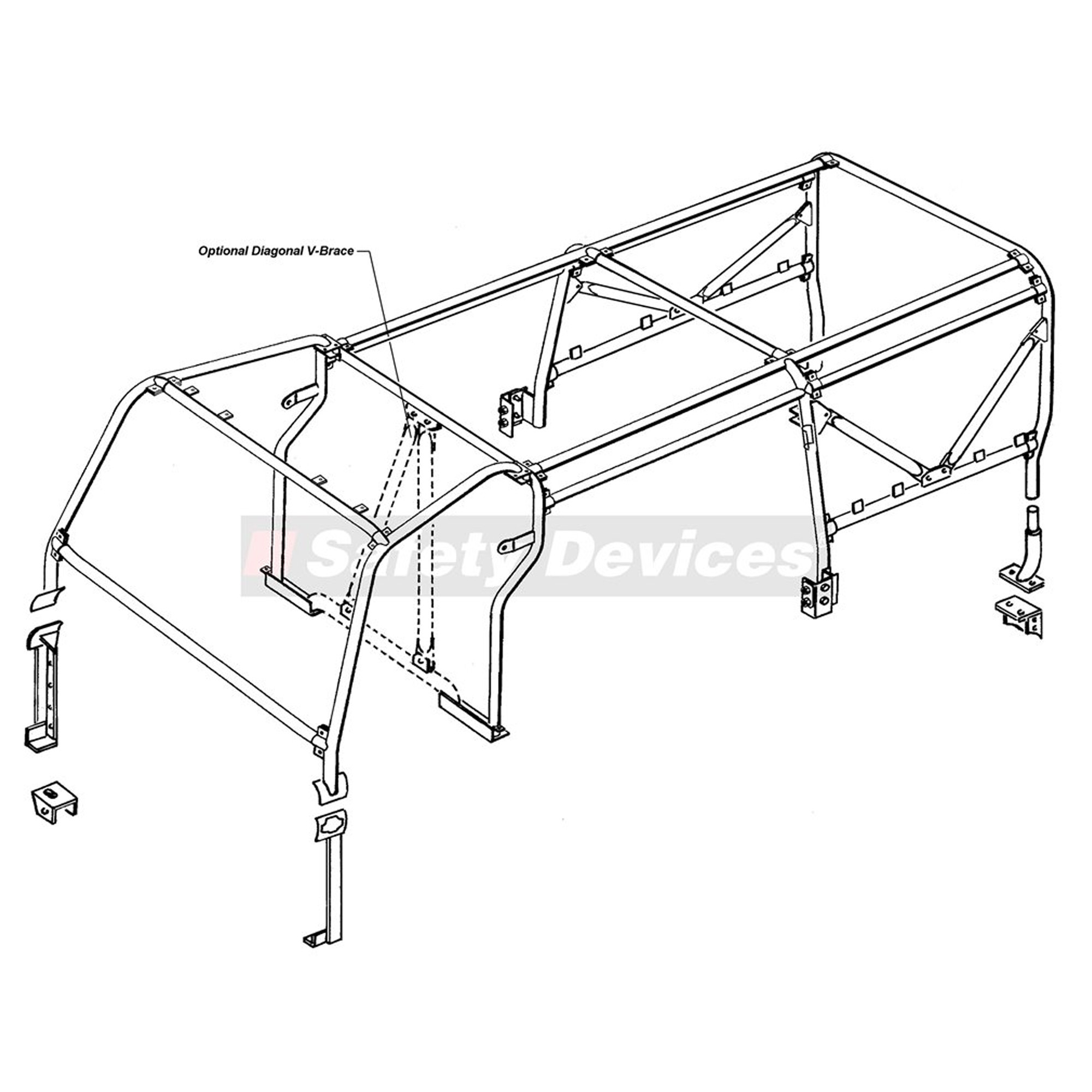 RBL1837SSS - Safety Devices 10 Point External Front/Internal Full Rear Defender 110 Pre 2006