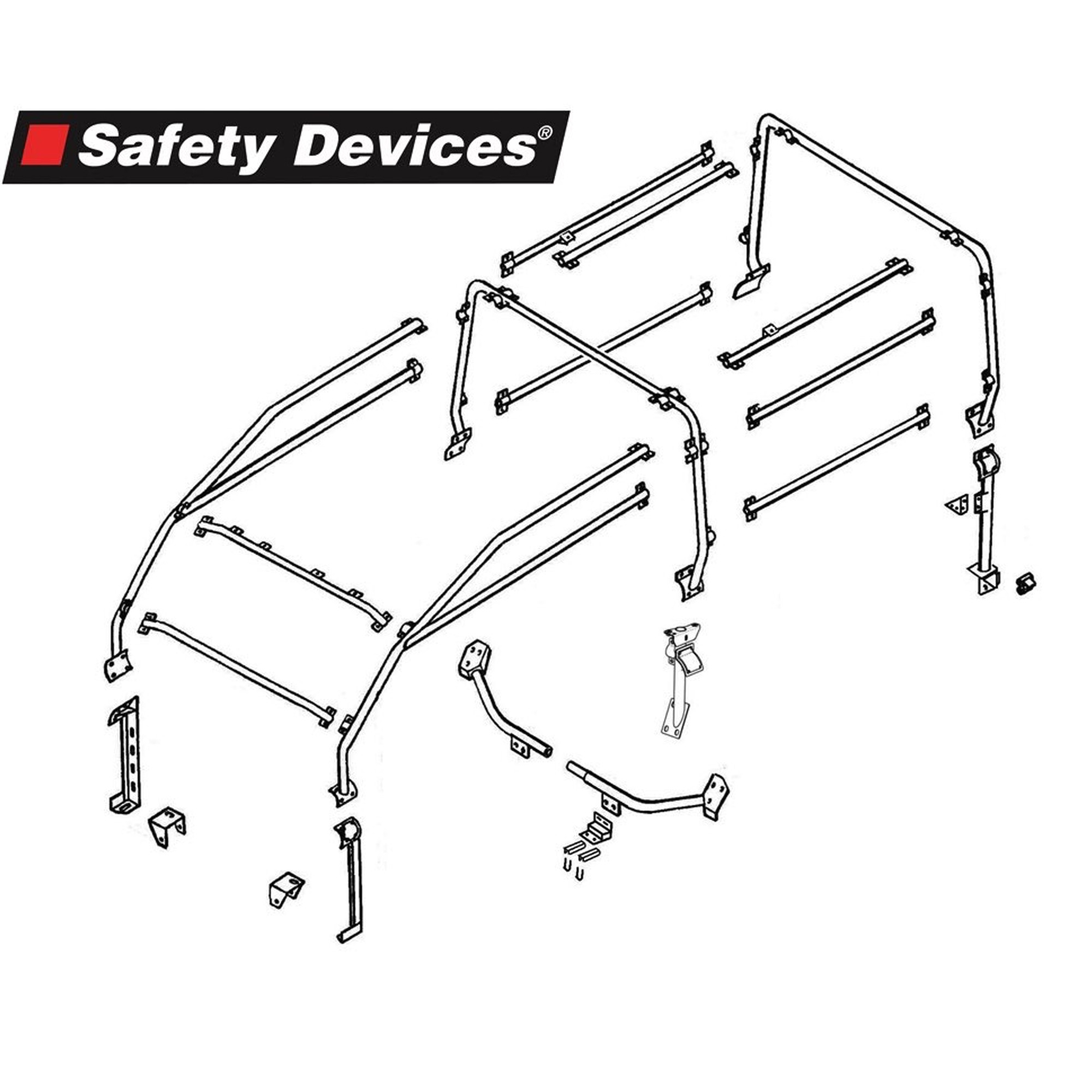 Rbl2137sss Safety Devices 6 Point Full External Roll Cage