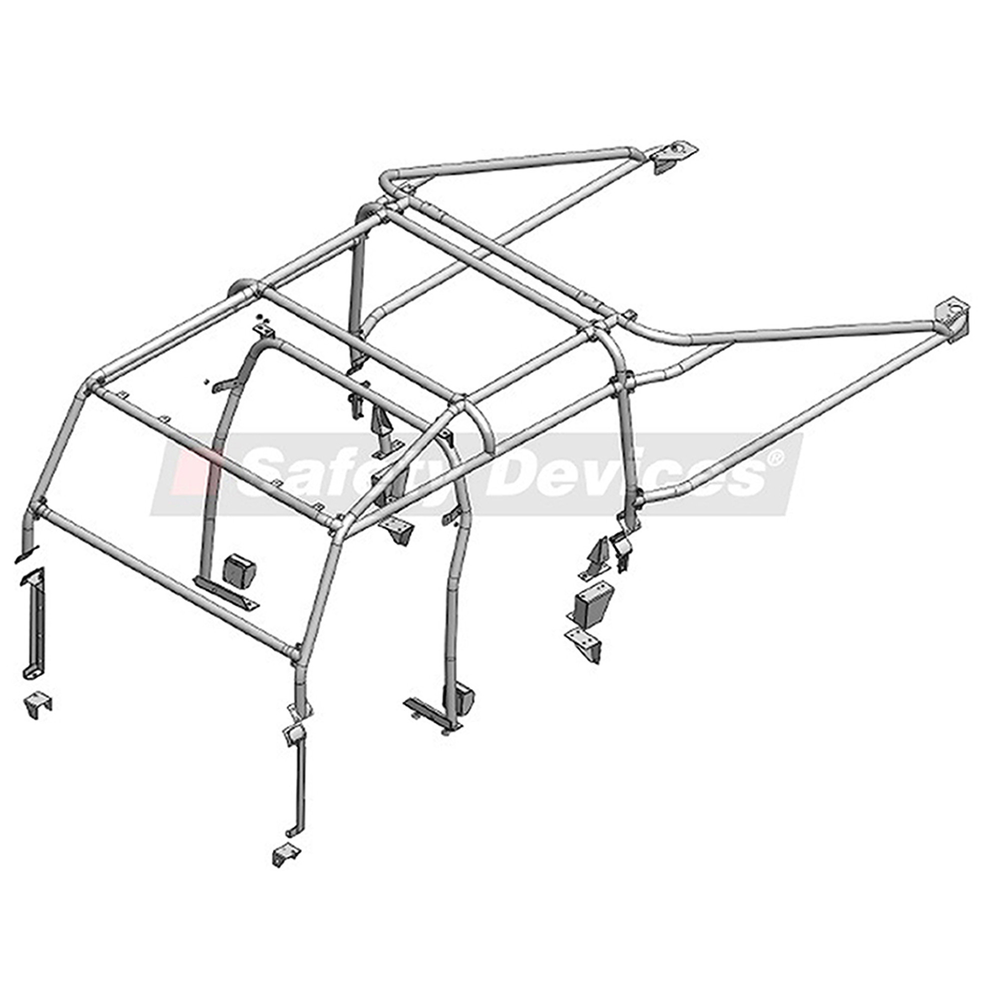 RBL2477SSS - Safety Devices 130 8 Point External/Internal B Hoop Defender 130 Double/Crew Cab