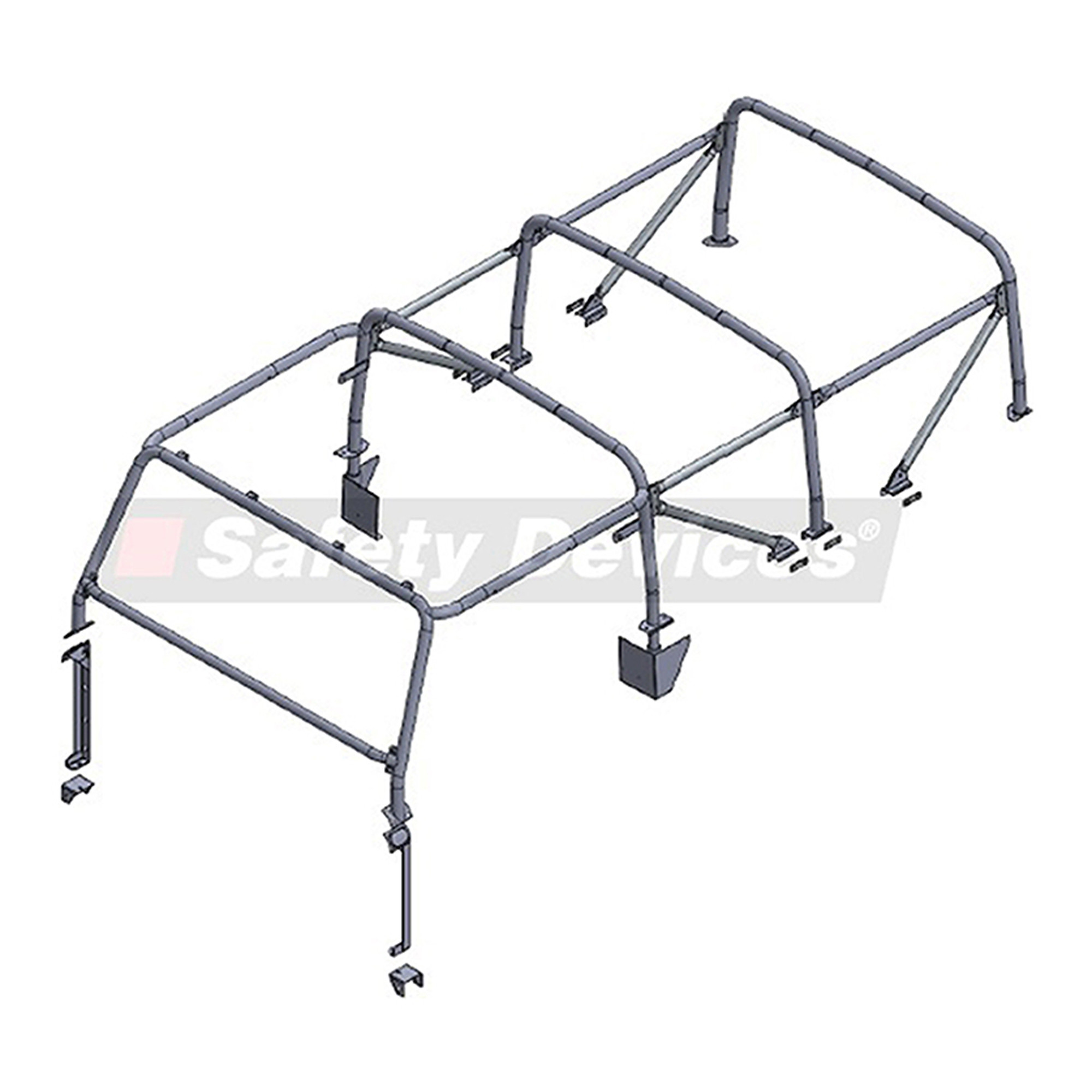 RBL2507SSS - Safety Devices 8 Point External Front/Internal Rear Defender 110 2 Door Soft Top Pre 2006