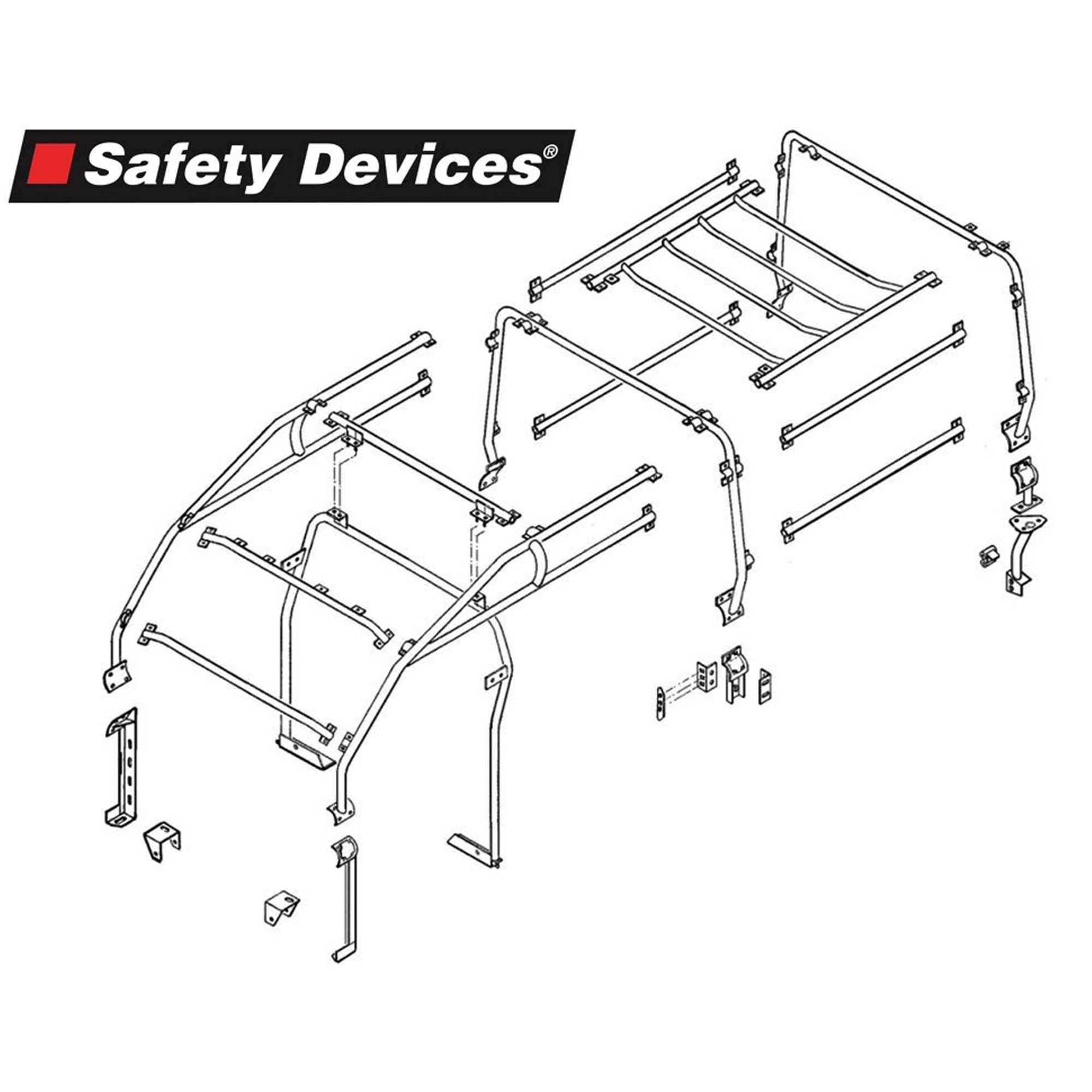 Safety Devices 110 Sw Full External/Internal Roll Cage Defender 110 Station Wagon