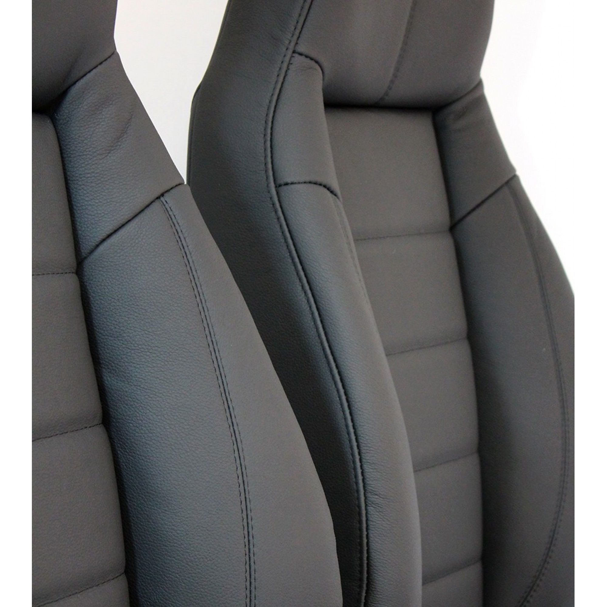 EXT301PREMBL Premium Modular Seats Full Black Leather Black