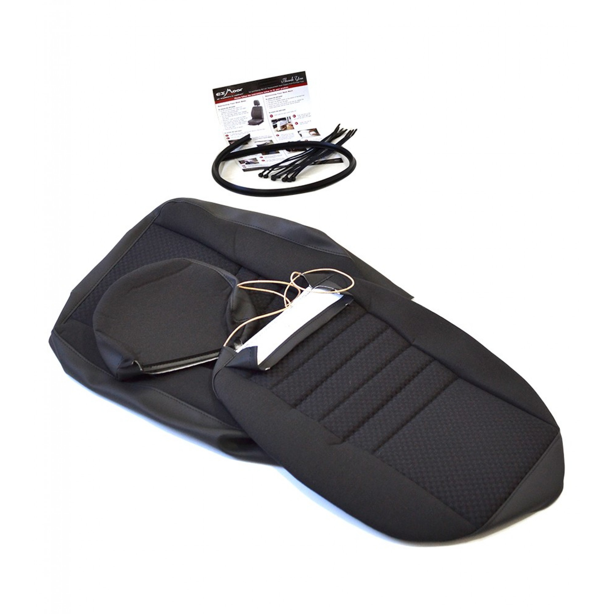 Single Puma Seat Trim Black Span/Mondus - ( No Foams ) 3 Piece - EXT320-4BSM