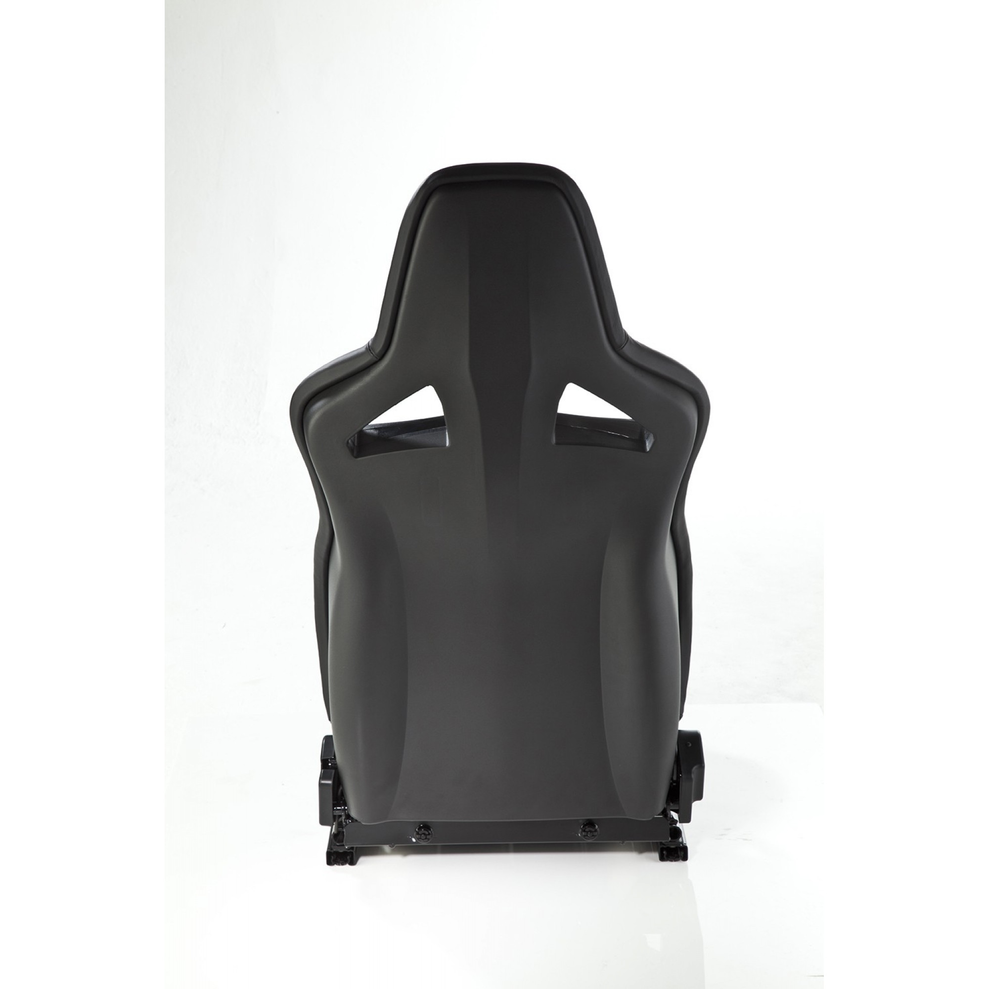 Elite Sports Seat (Heated) Pair Black Leather - Twin White S