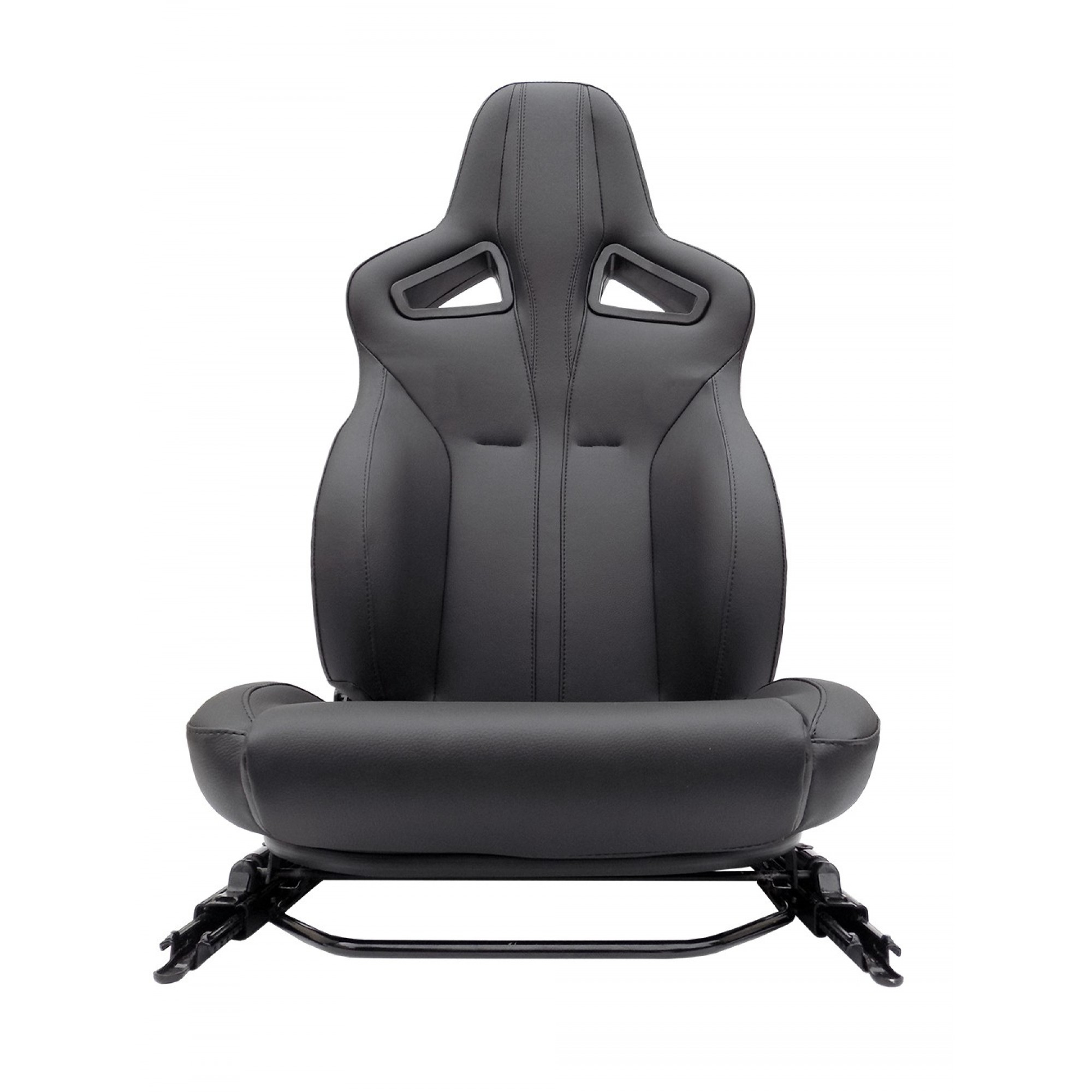 Elite Sports Seat (Heated) Pair Black Leather - Black Stitch