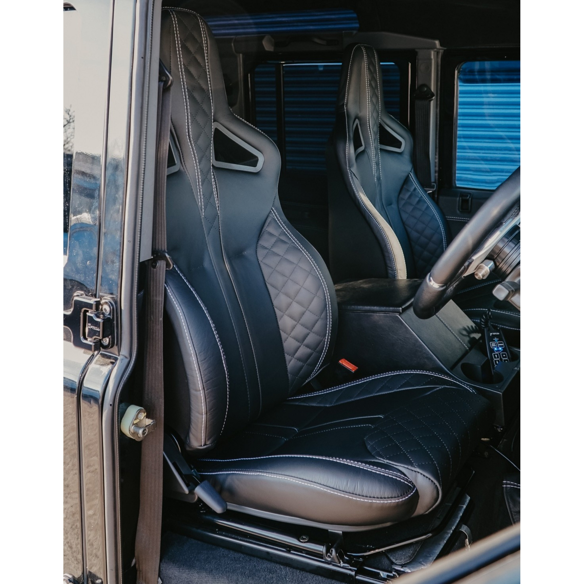 Elite Sports Seat (Heated) Pair Diamond Xs Black Leather - W
