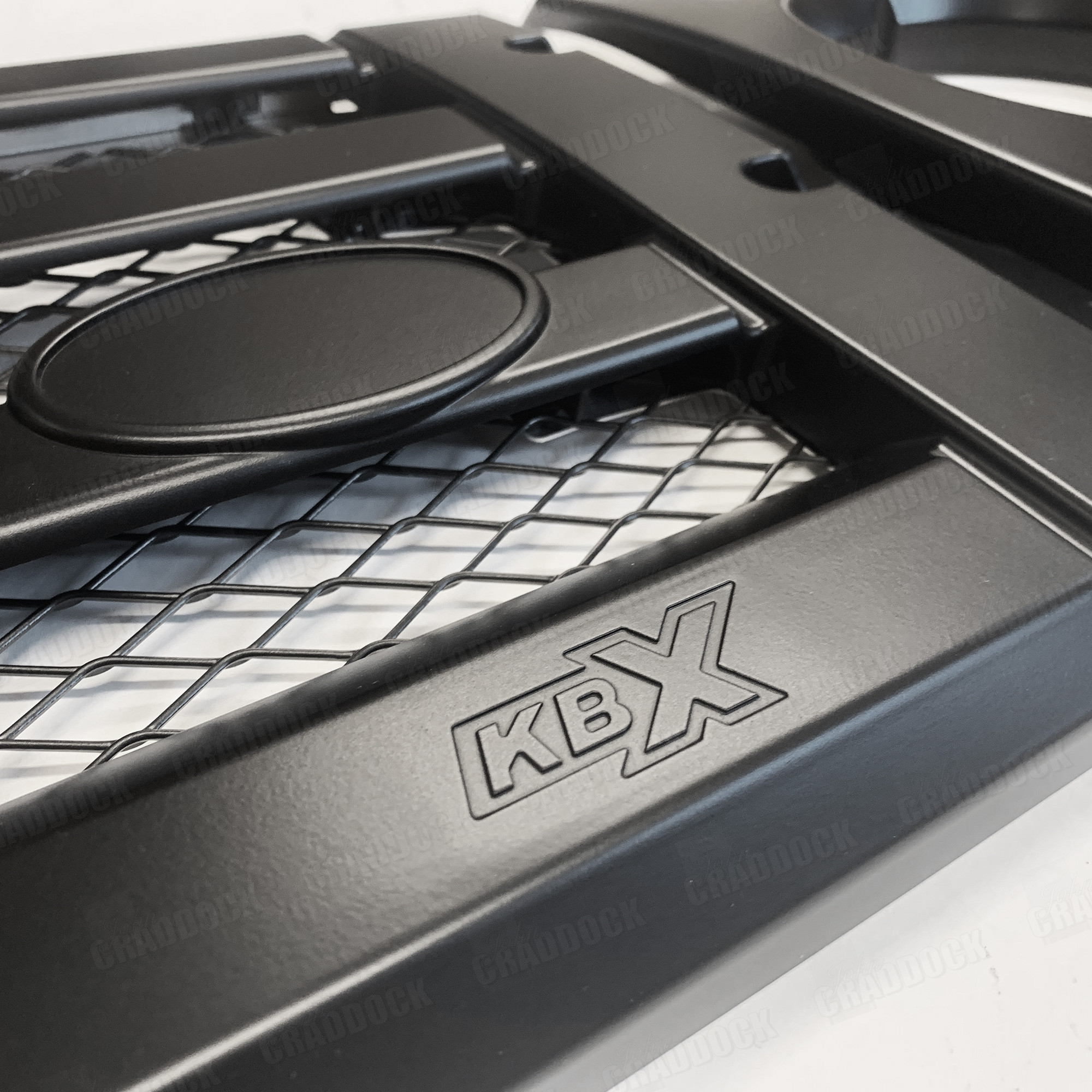 Kbx Defender Grille & Lamp Set - Satin Black