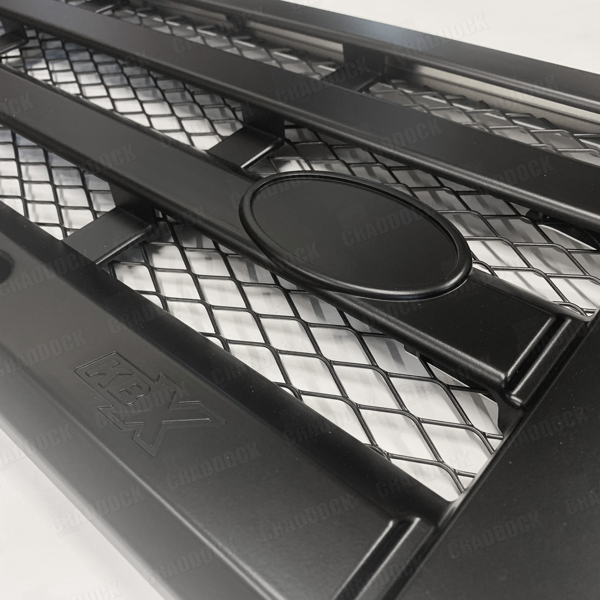 Kbx Defender Grille & Lamp Set - Satin Black
