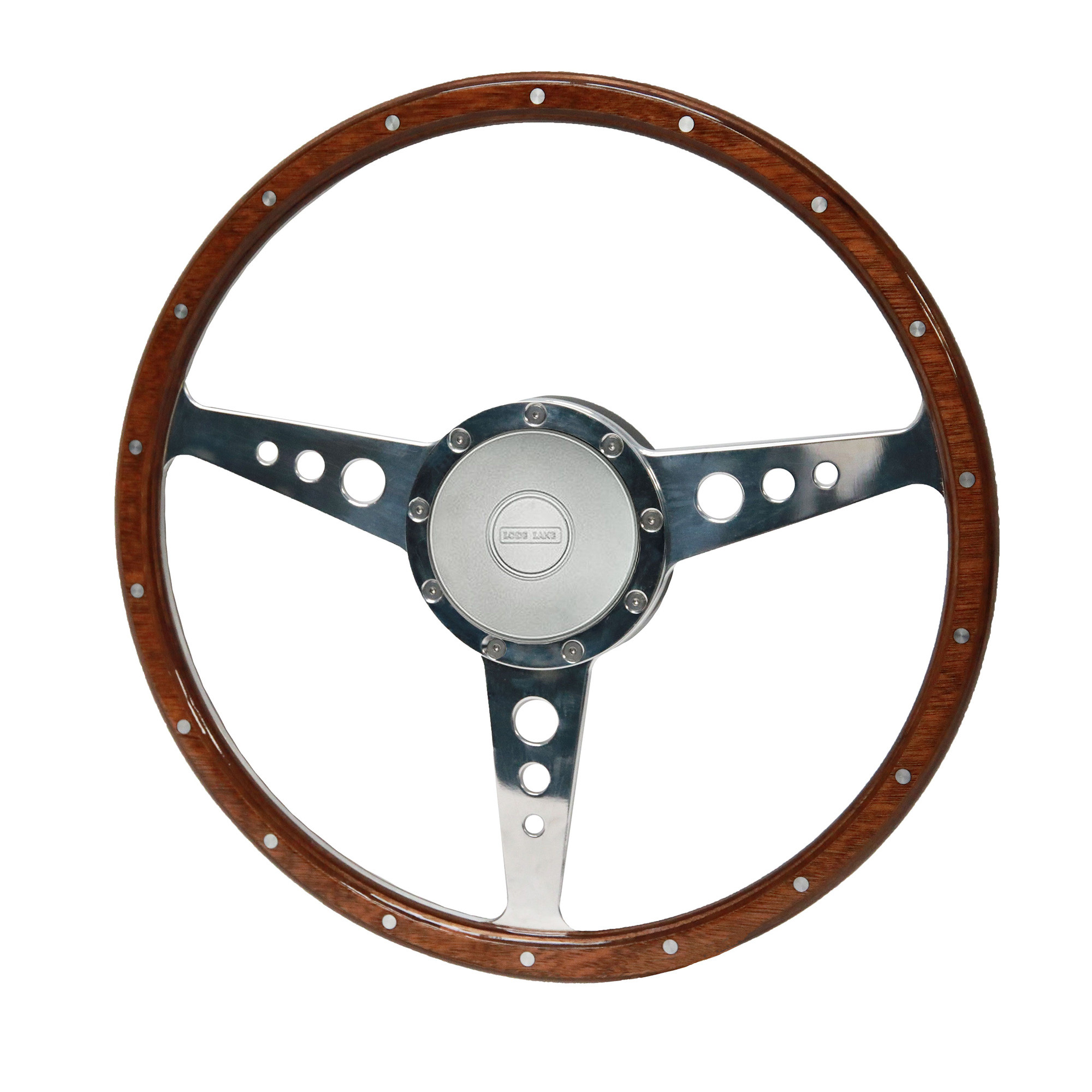 Lignum Wood Rim 15" Steering Wheel & Black 48 Spline Boss