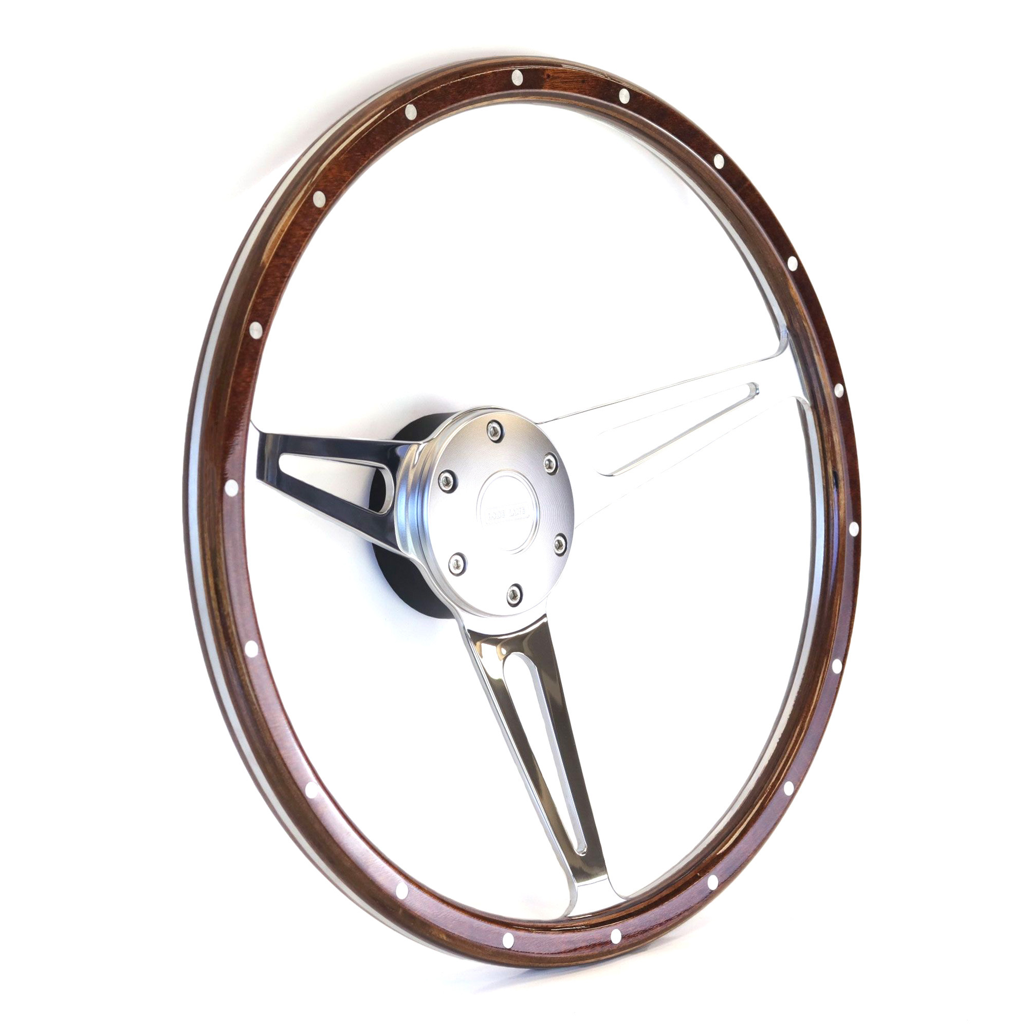 Evander Wood Rim 15" Steering Wheel & Silver 48 Spline Boss