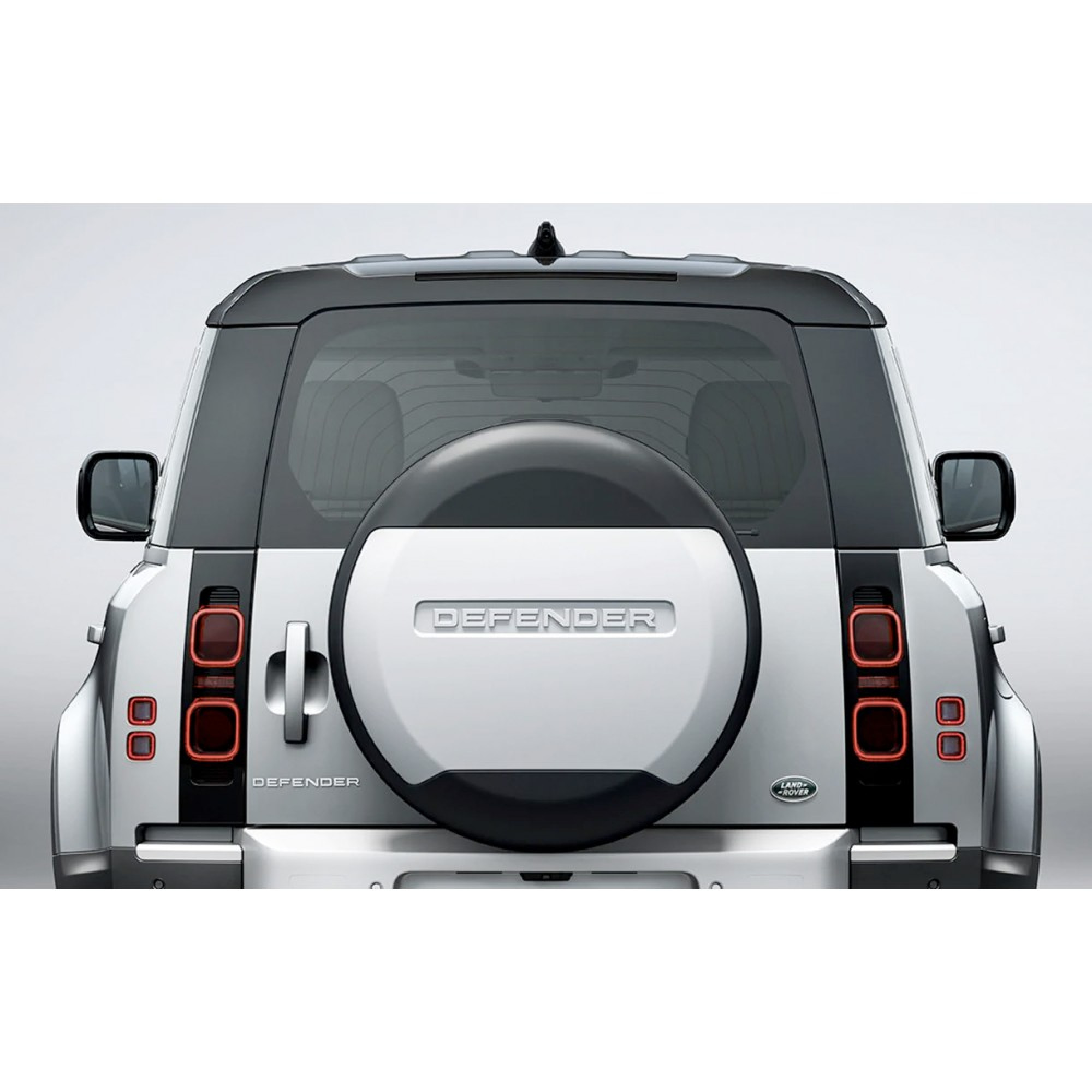 Defender 2020 on Spare Wheel Cover Silver