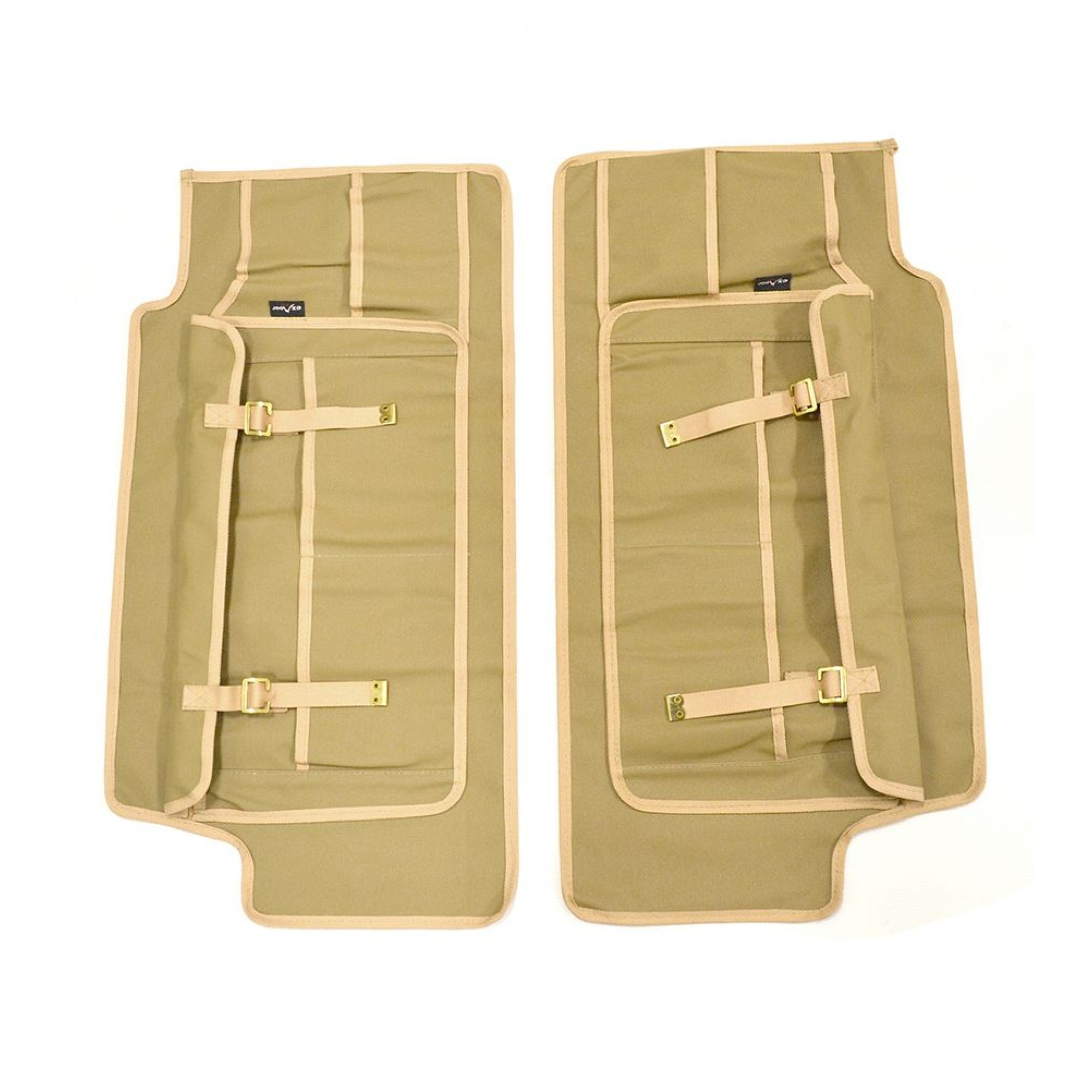 Canvas Door Cards Front Pair in Sand Canvas