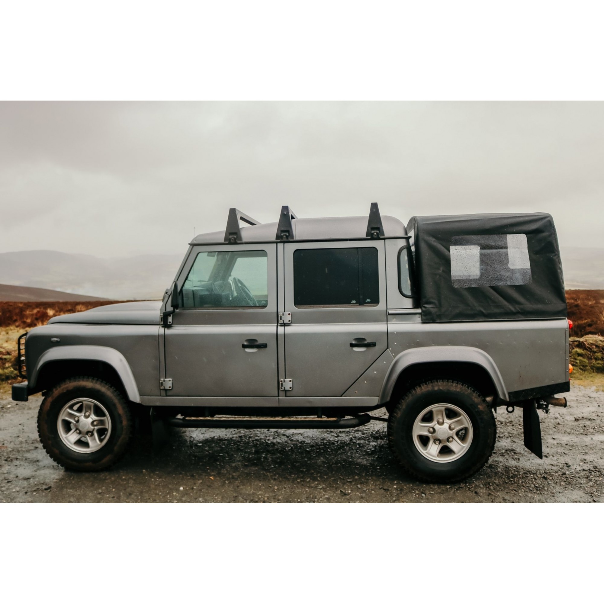 Black Pvc Hood Wsw for Defender 110 Crew Cab