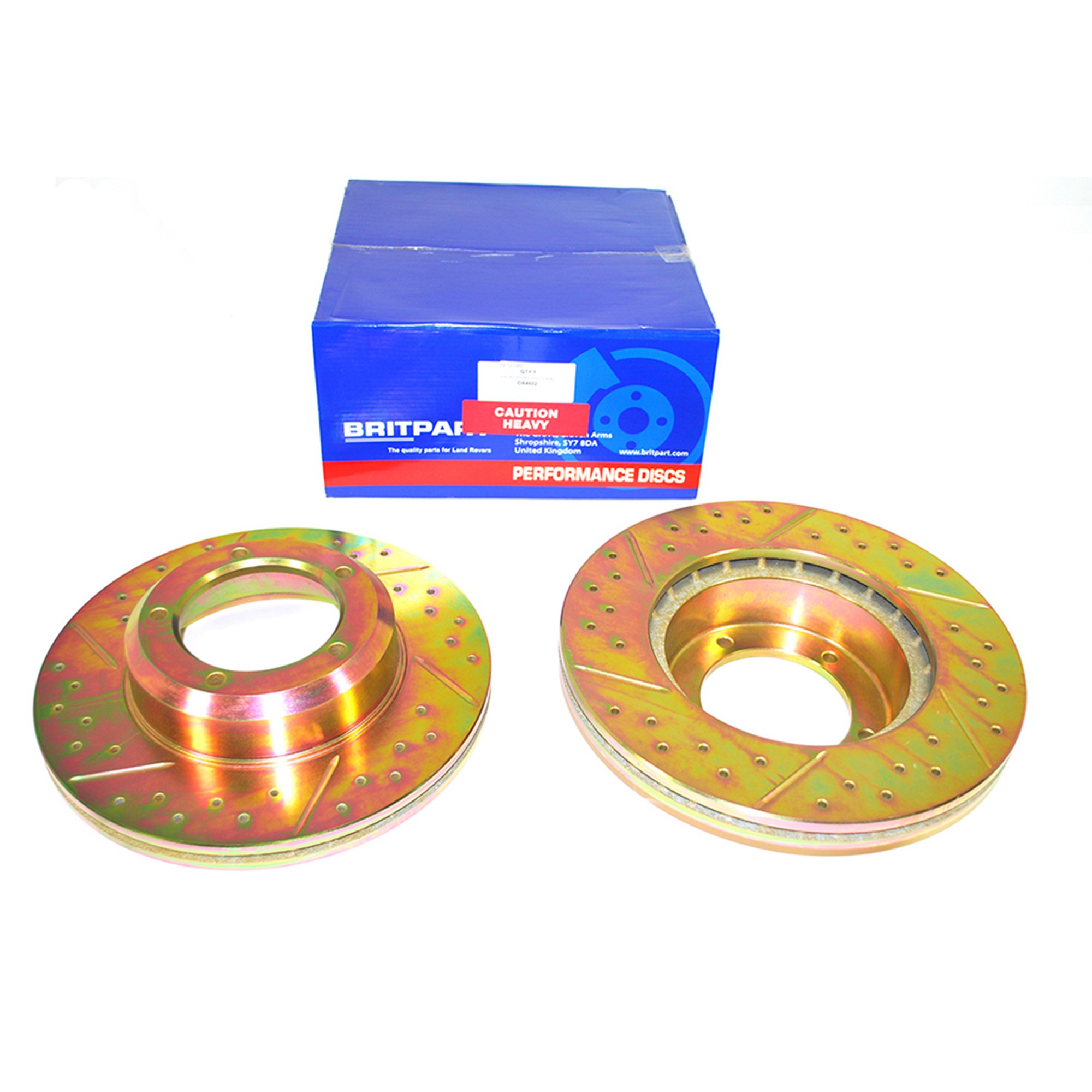 DA4602 - Vented Front Slotted Performance Brake Disc (Pair) Fitts Defender 90/110 and Dico 1 from Vin LA930456 and Range Rover Classic 1990 on