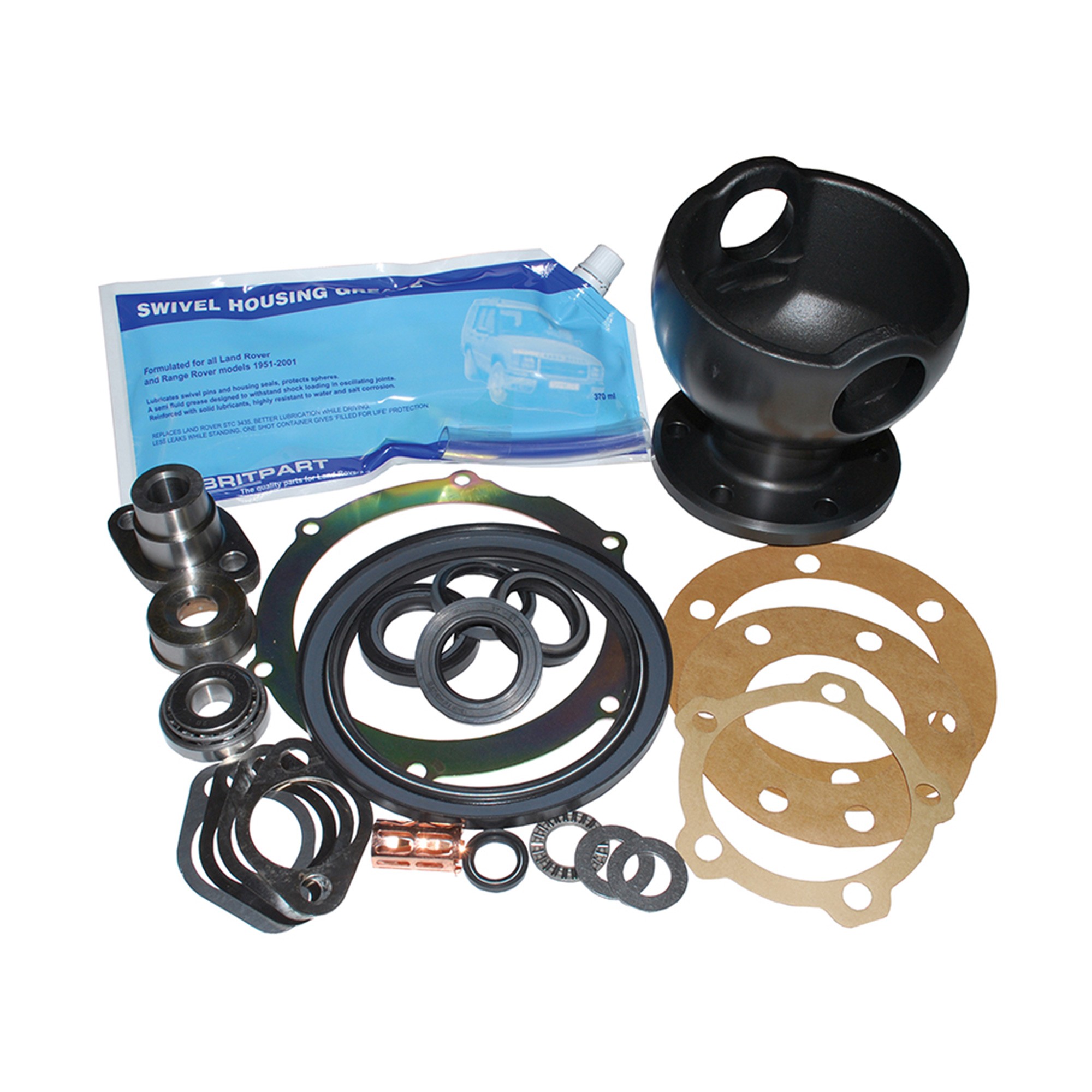 DA3166 - Swivel Kit for Discovery 1 and Range Rover Classic with Abs Kit Includes Swivel Housing Swivel Pin Brg Gasket Oil Seals Plate Shims Joint Washers Swivel Pin Upper and Grease