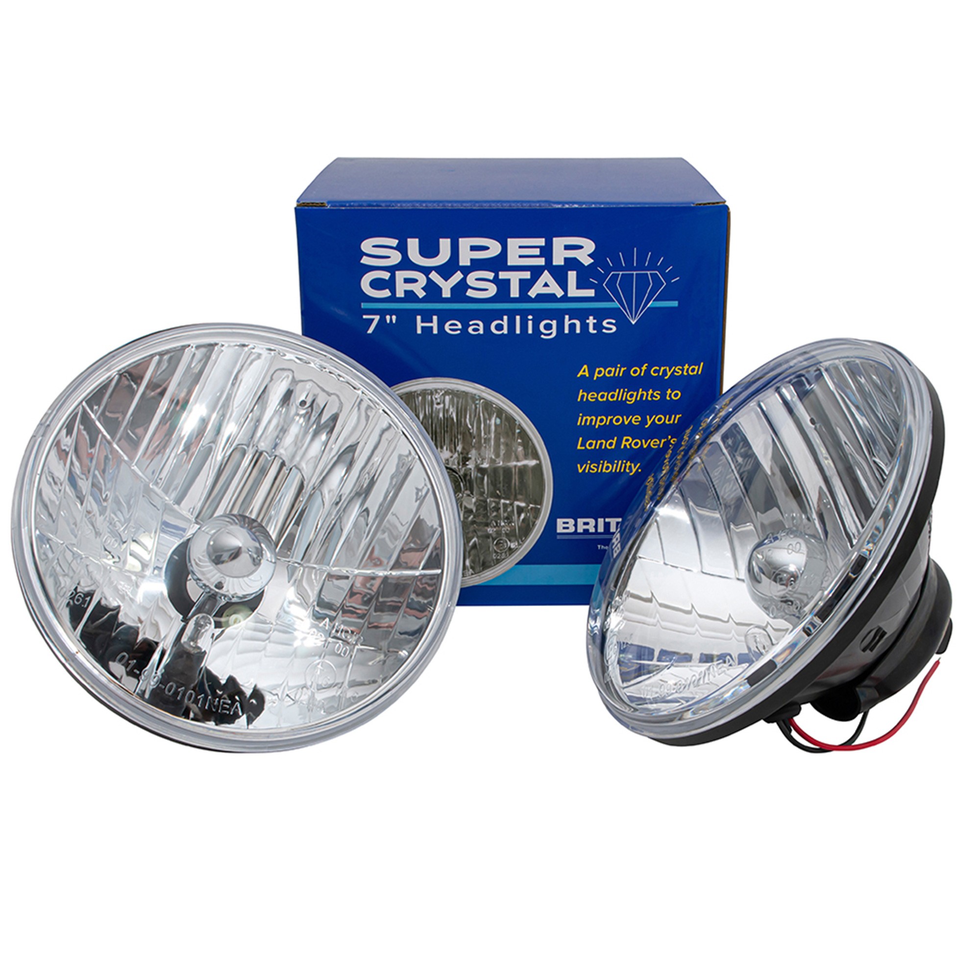 RHD Super Crystal Halogen Headlamps Pair Not Supplied with Bulbs Use Part Number 589783