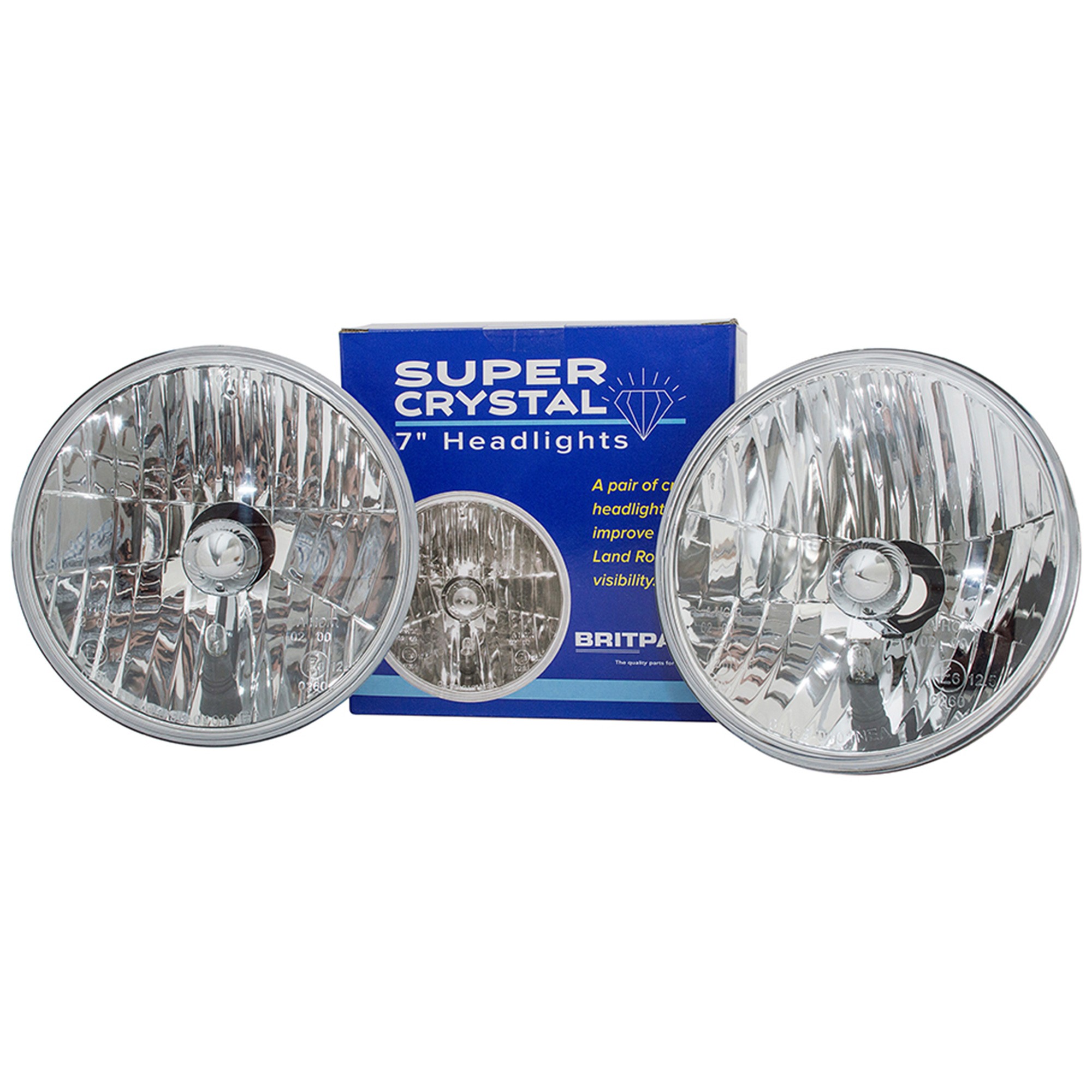 RHD Super Crystal Halogen Headlamps Pair Not Supplied with Bulbs Use Part Number 589783