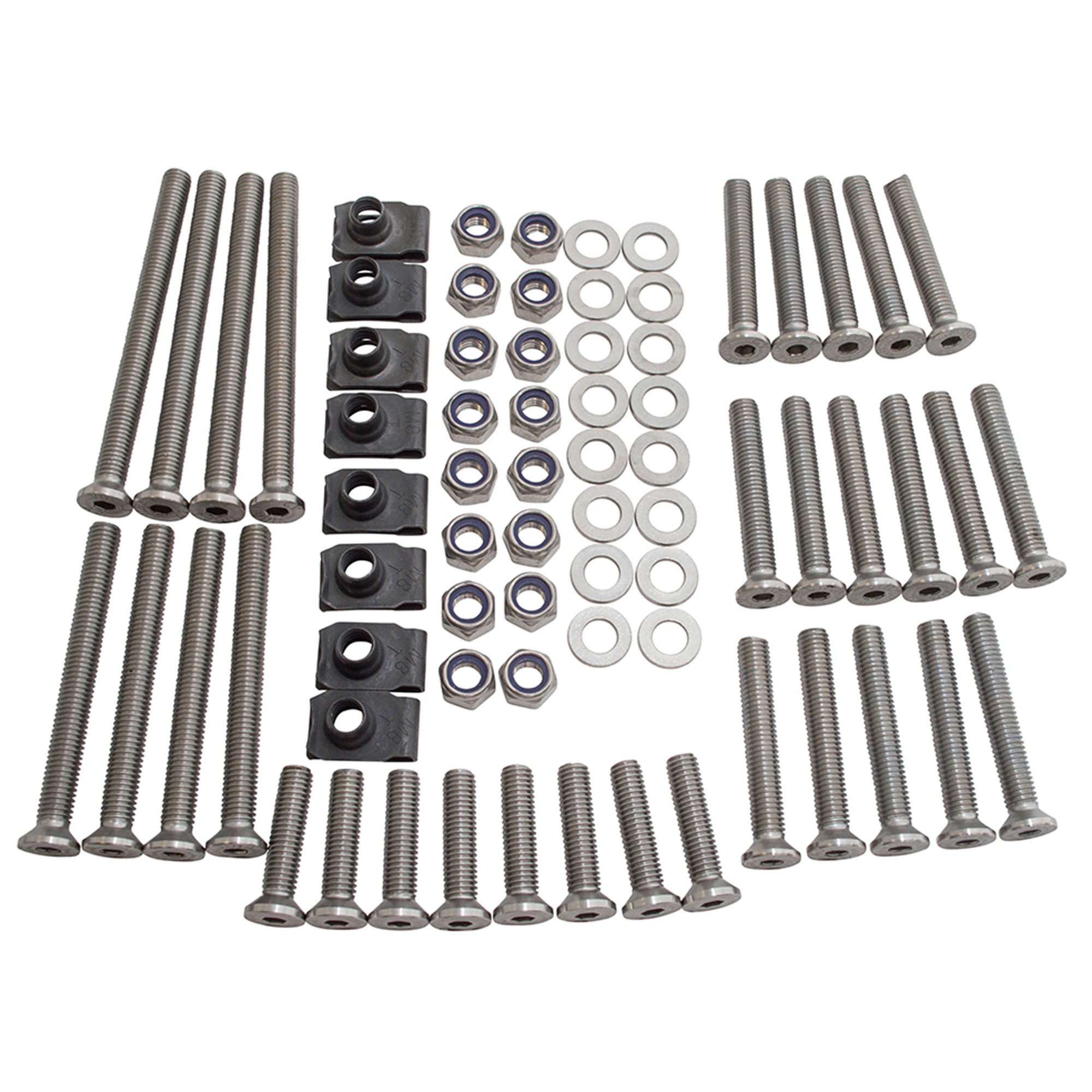 Door Bolt Kit Front & Rear 4 Door Defender Stainless Steel - DA1133
