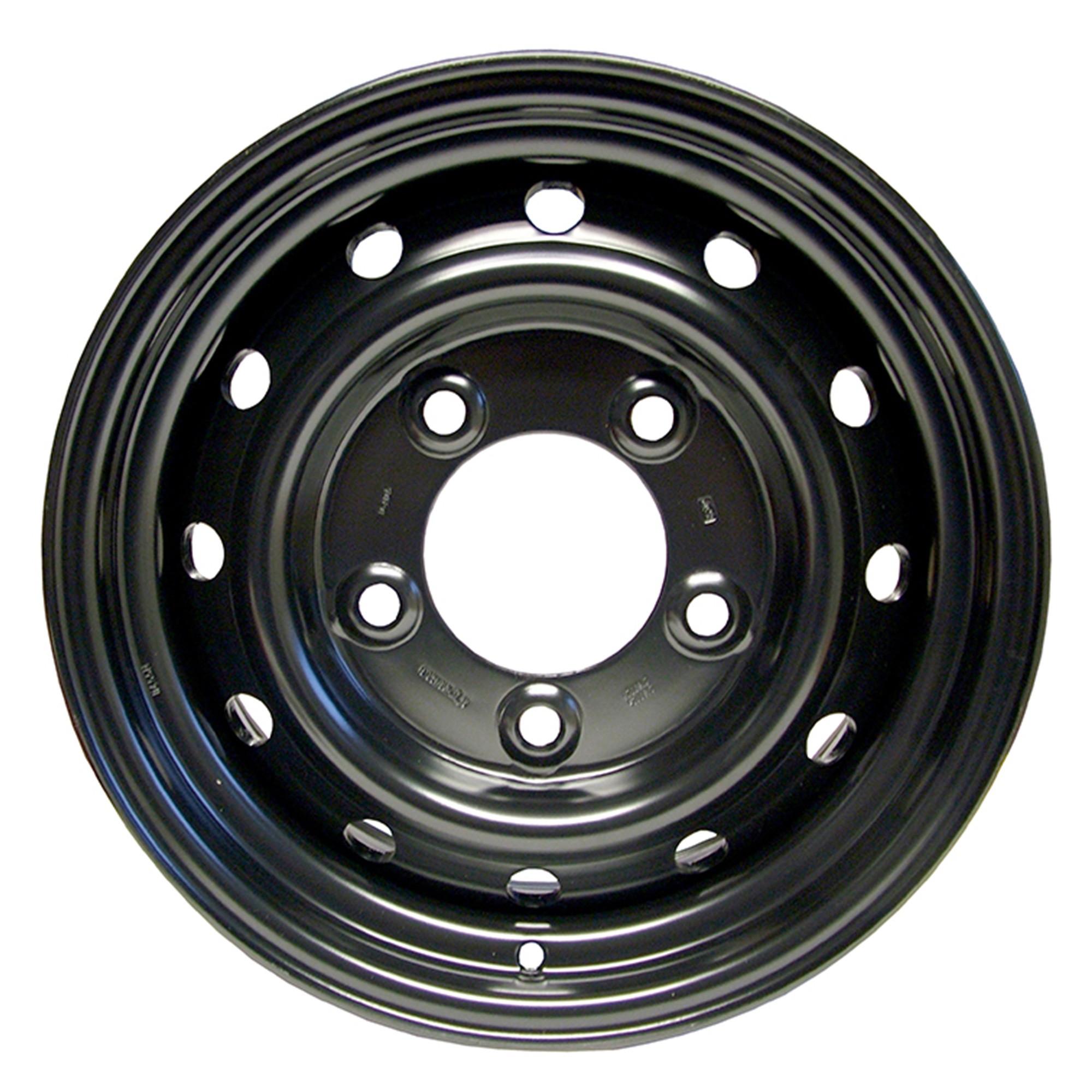 6.5X16 Black Wolf Style Steel Wheel Rating 1600KG 5/165 Tubeless
