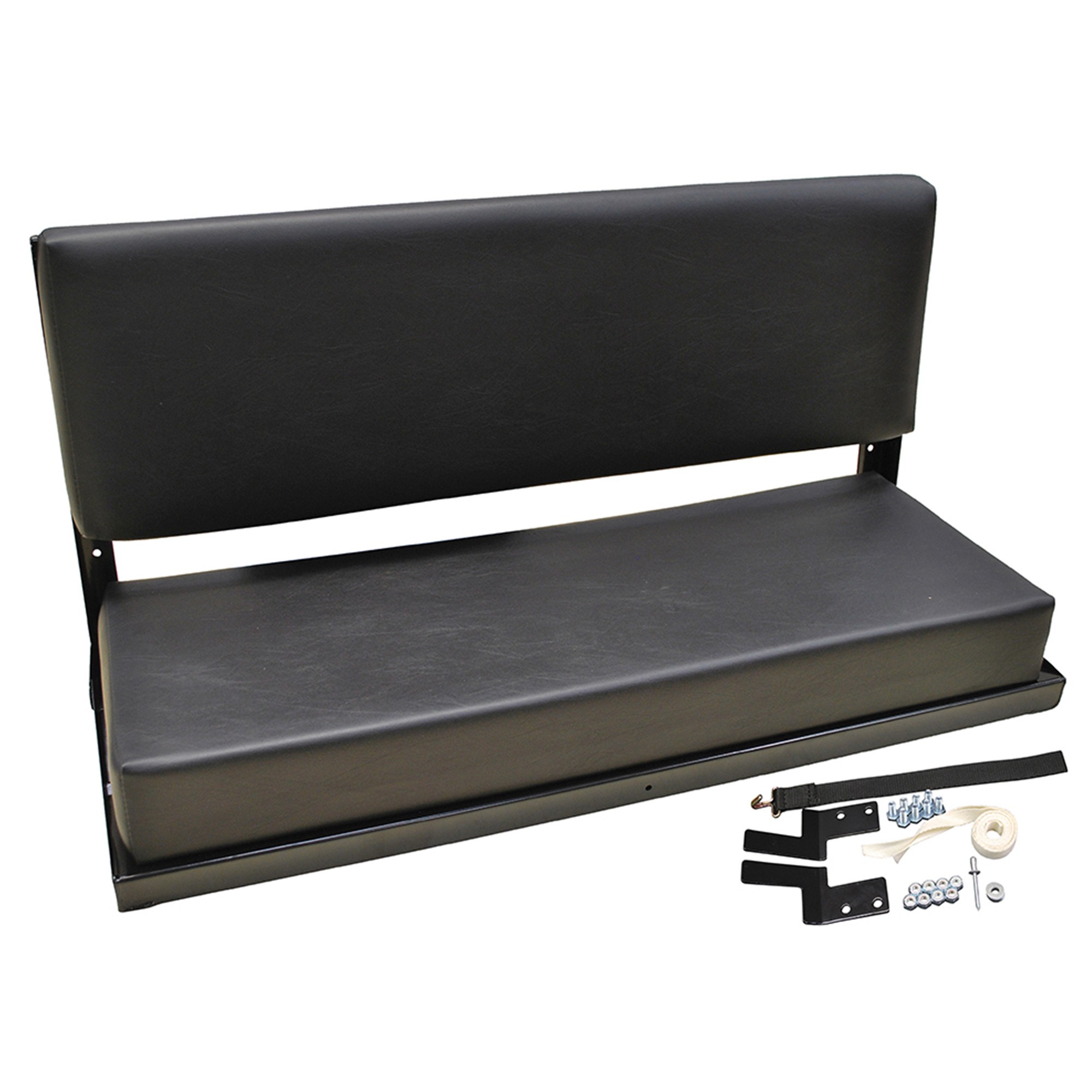 Rear Bench Seat Black Vinyl Assembley Defender/Series 2 Seater Bench.